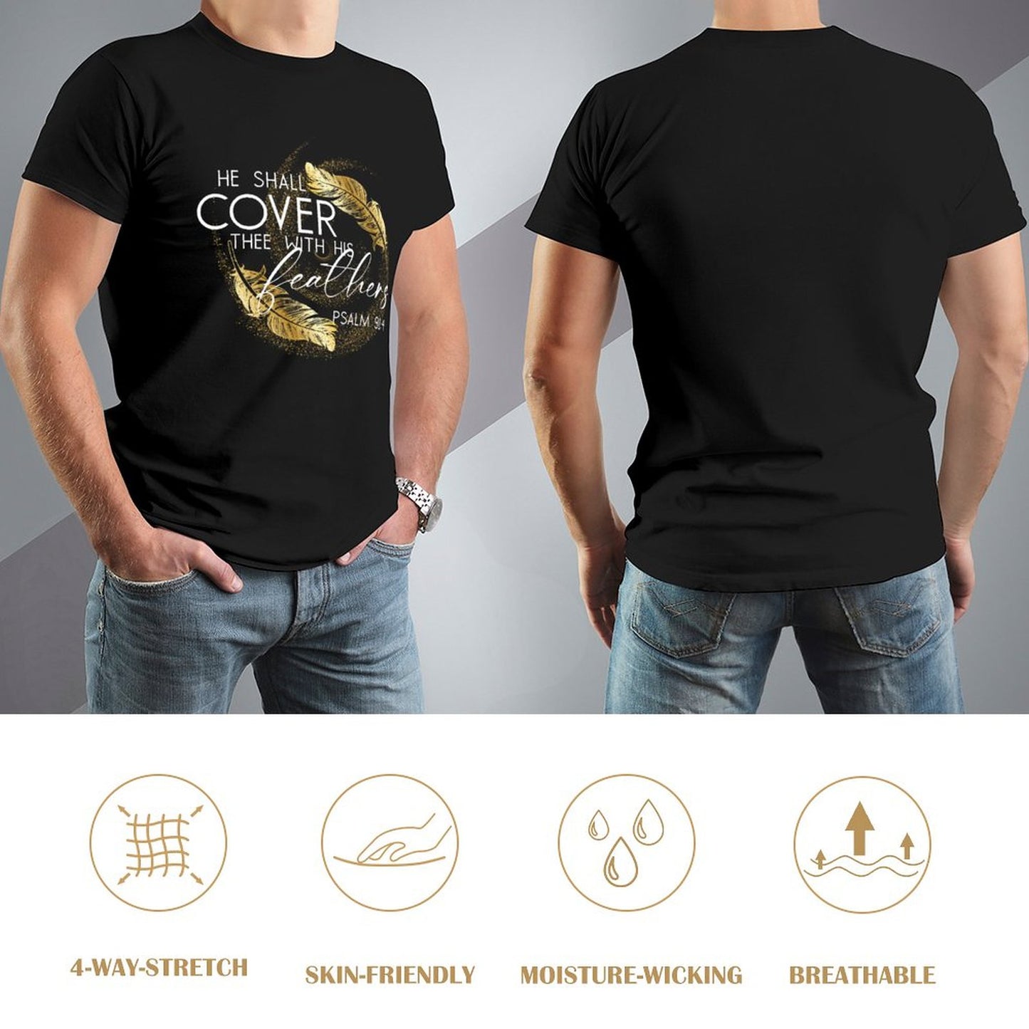 Covered in Feathers - Men's Cotton Tee Shirt