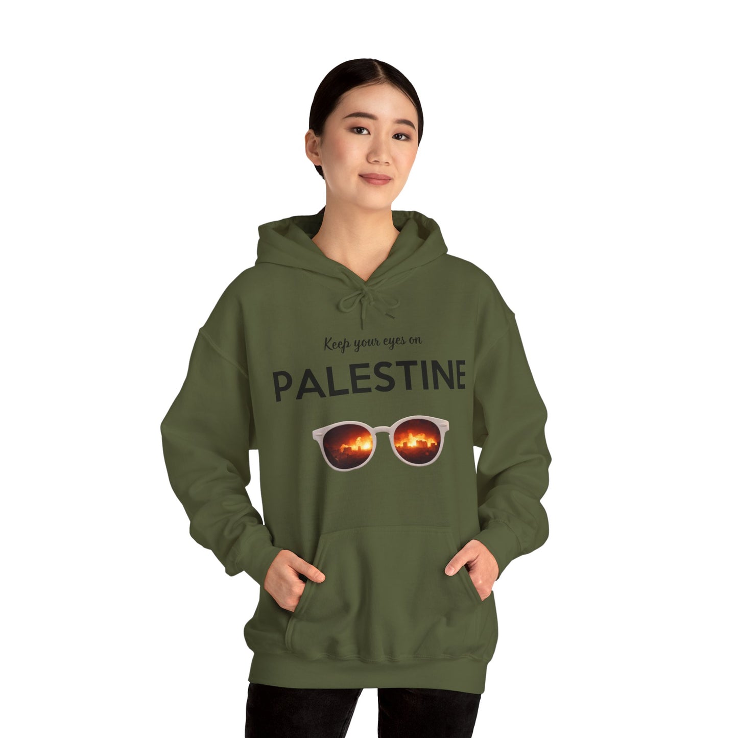 2 Eyes On Palestine - Unisex Hooded Sweatshirt