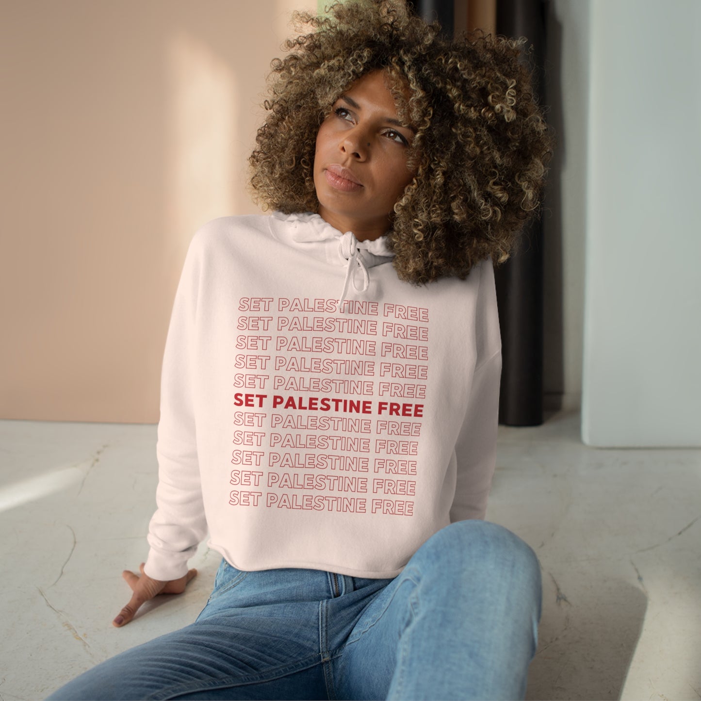 Set Palestine Free - Crop Hoodie