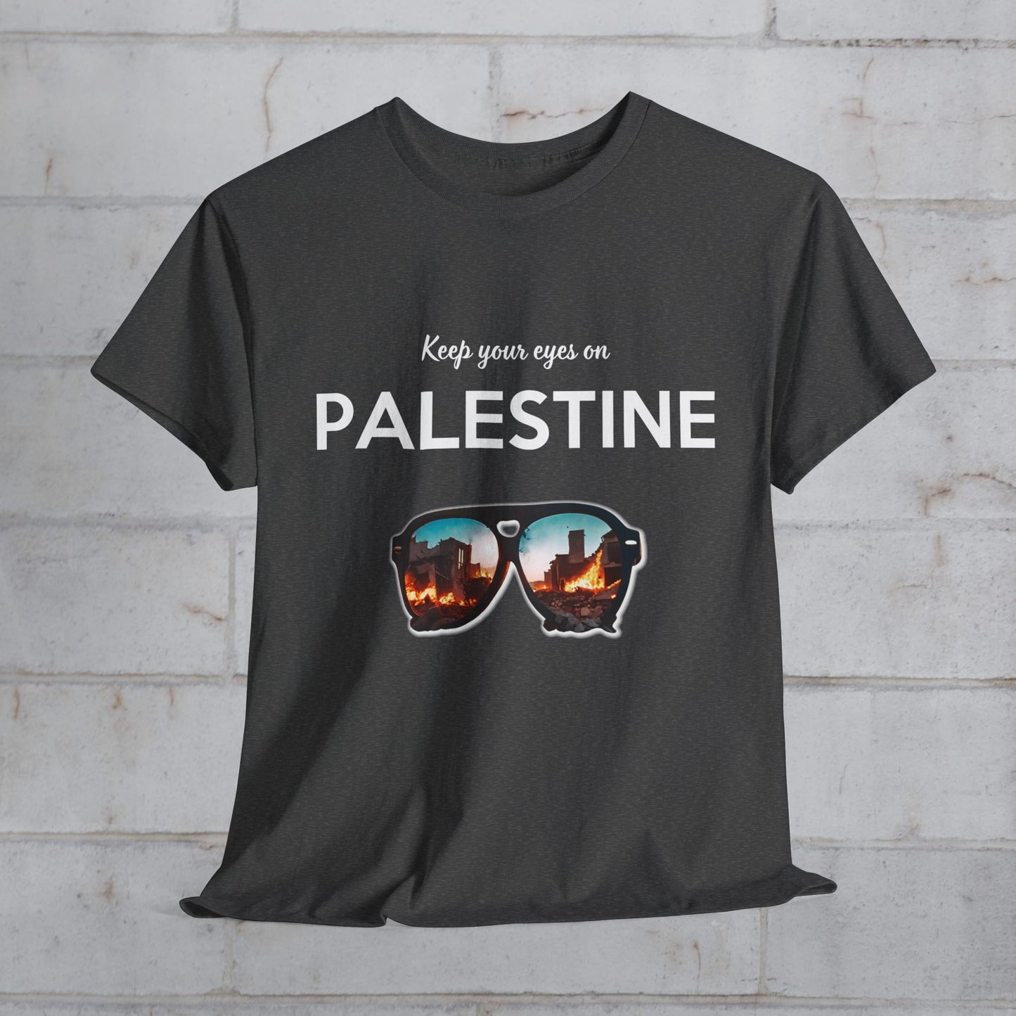 Eyes on Palestine - Unisex Cotton Tee