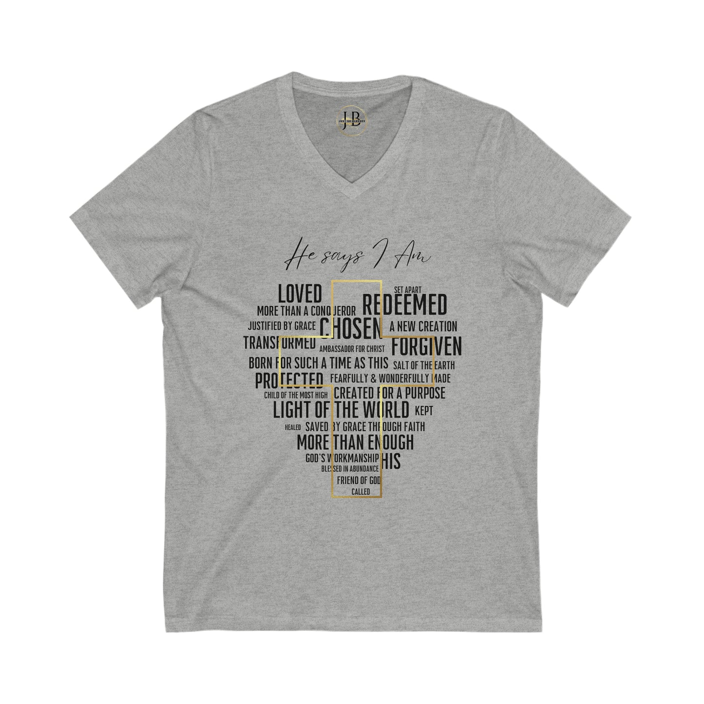 Loved, Chosen, His - Jersey V-Neck Tee (Unisex)
