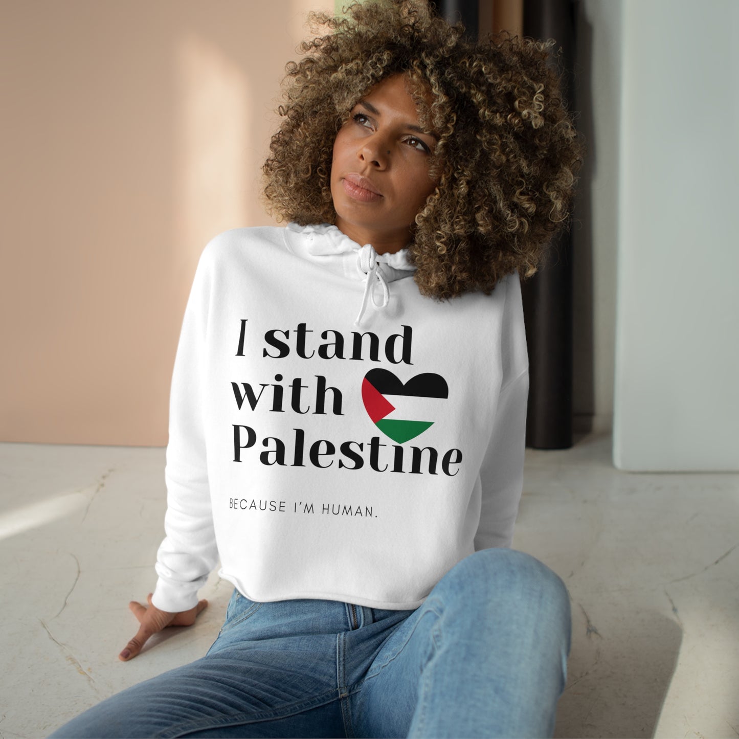 Because I'm Human - Crop Hoodie