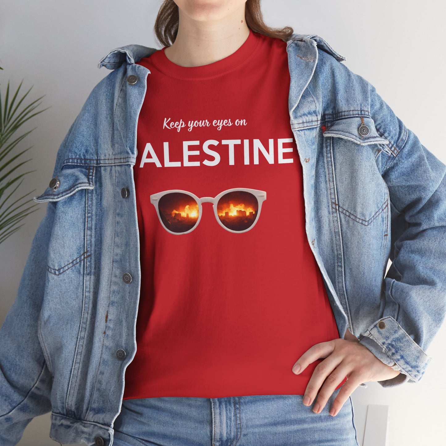 2 Eyes On Palestine - Unisex Cotton Tee