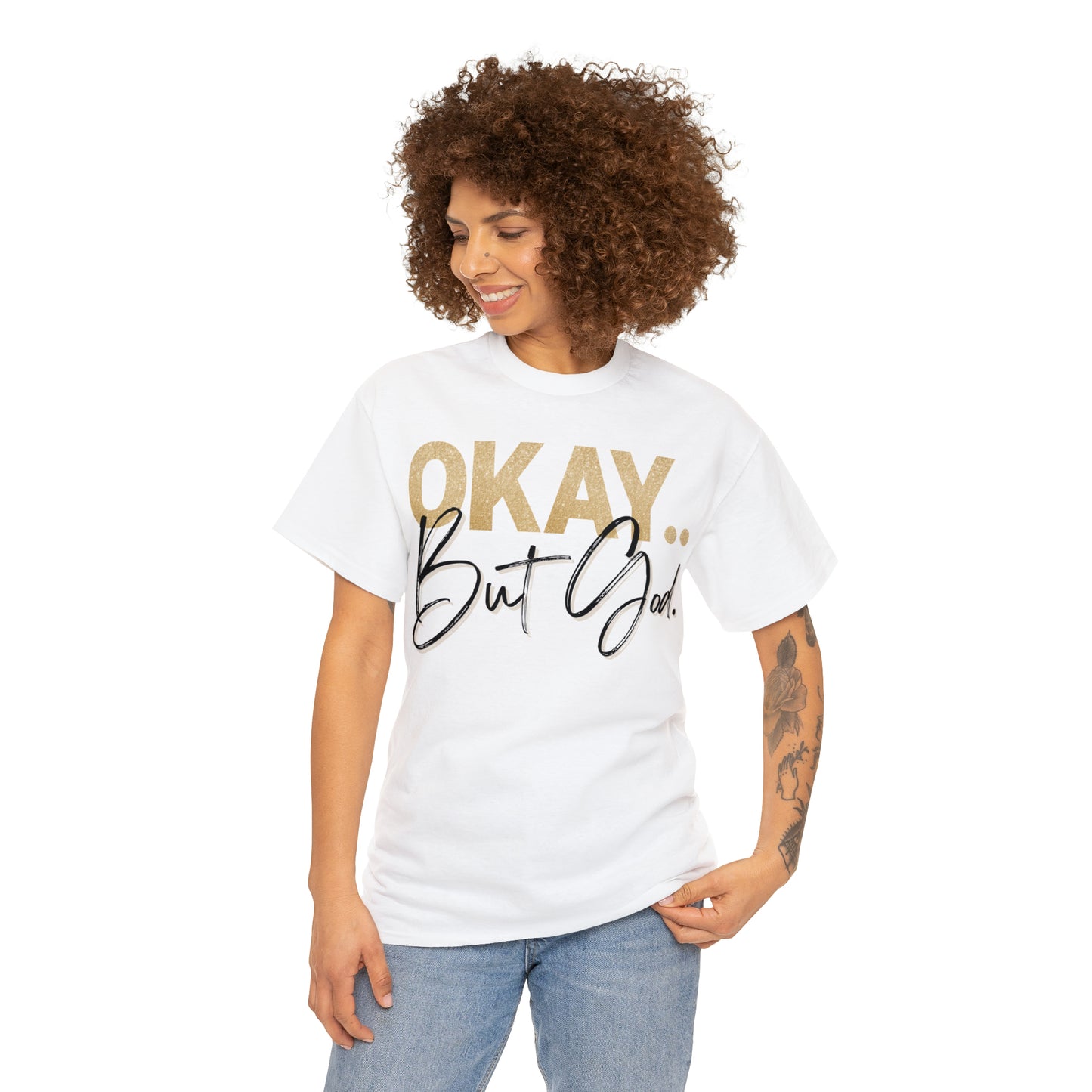But God in Black - Heavy Cotton Tee (Unisex)
