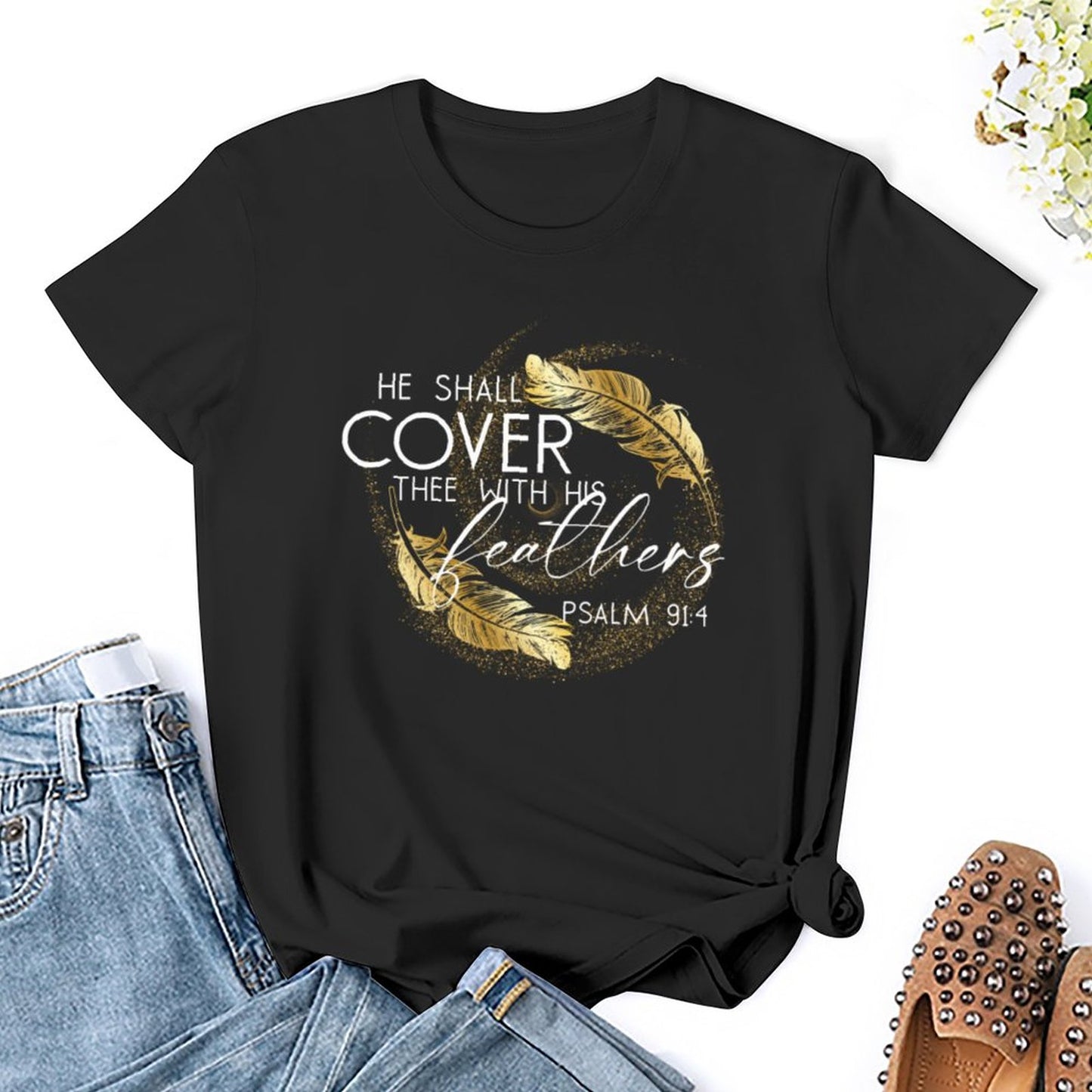 Covered in Feathers - Women's 100% Cotton Tee