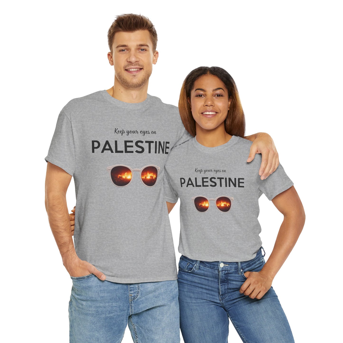 2 Eyes On Palestine - Unisex Cotton Tee