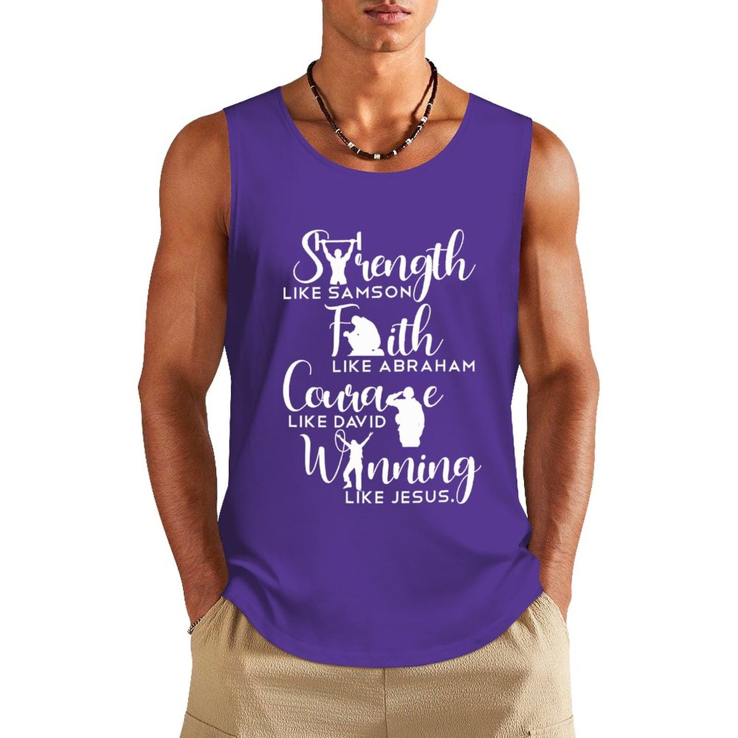 #Winning Like Jesus - Men's Cotton Tank Top