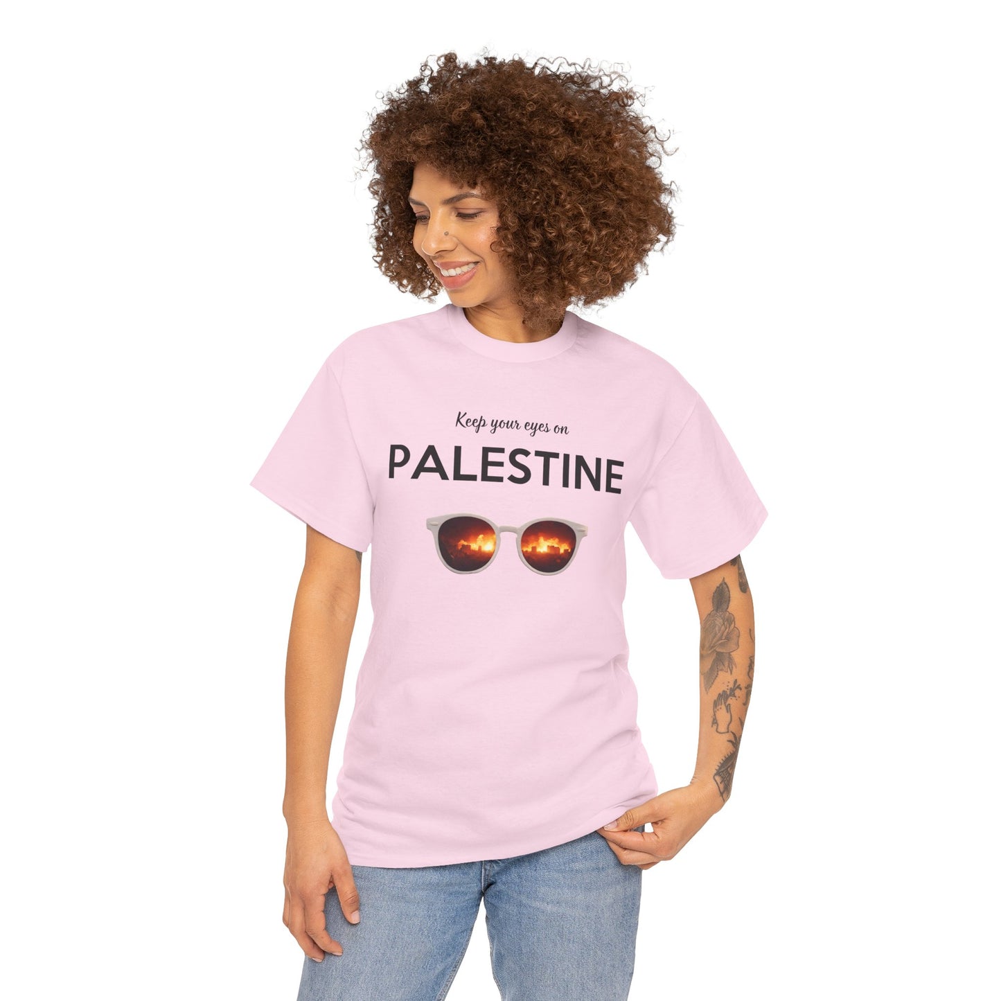 2 Eyes On Palestine - Unisex Cotton Tee