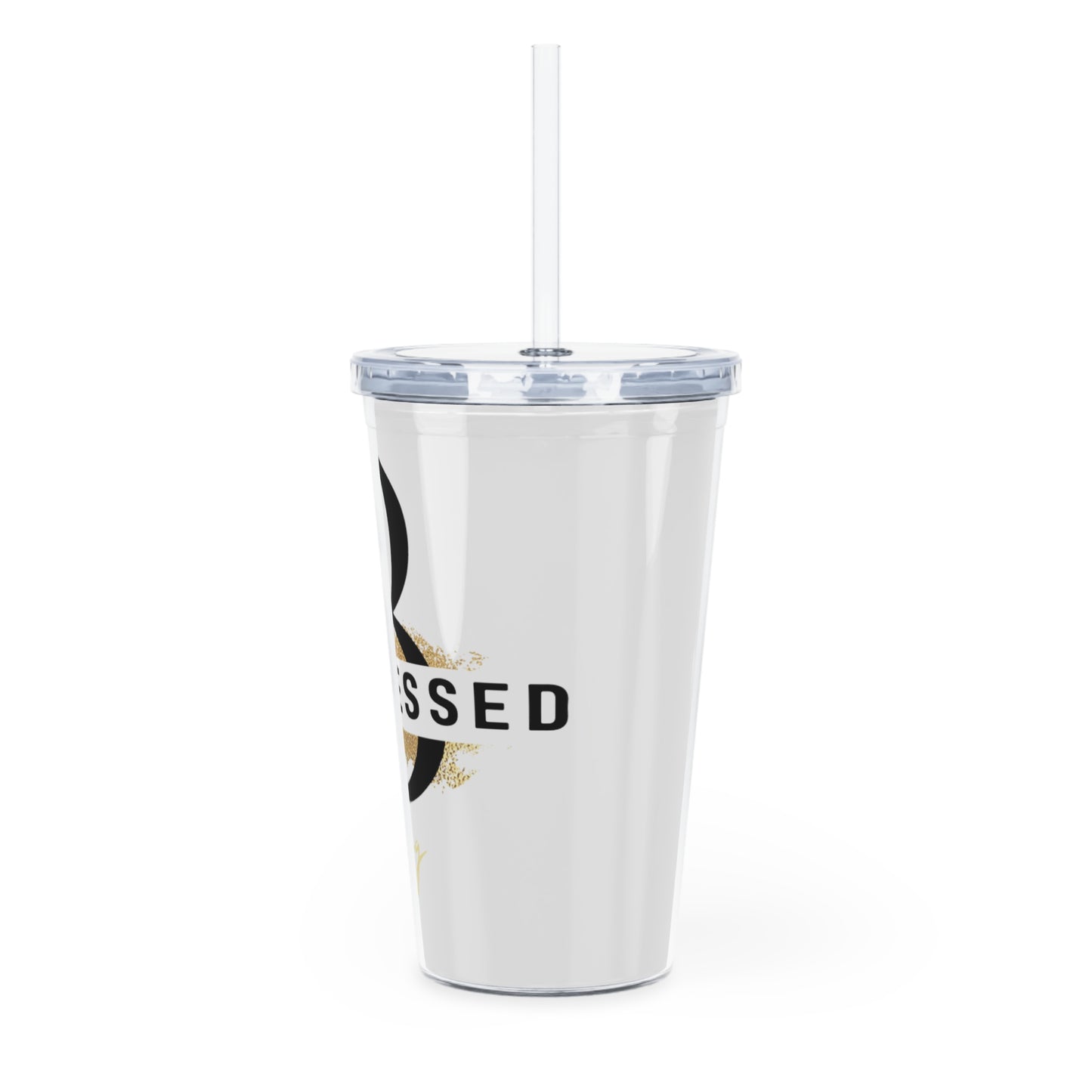 Plastic Tumbler with Straw