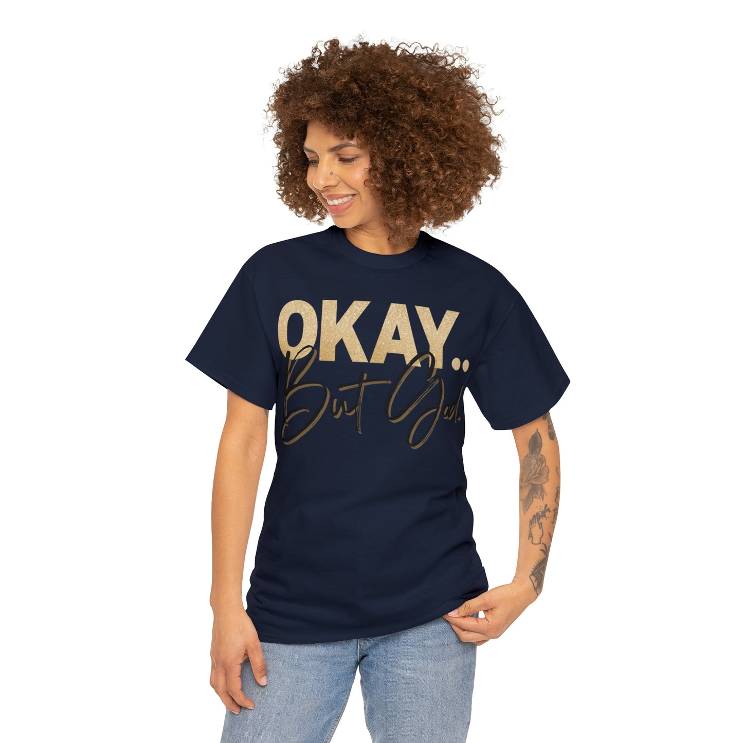 But God in Black - Heavy Cotton Tee (Unisex)