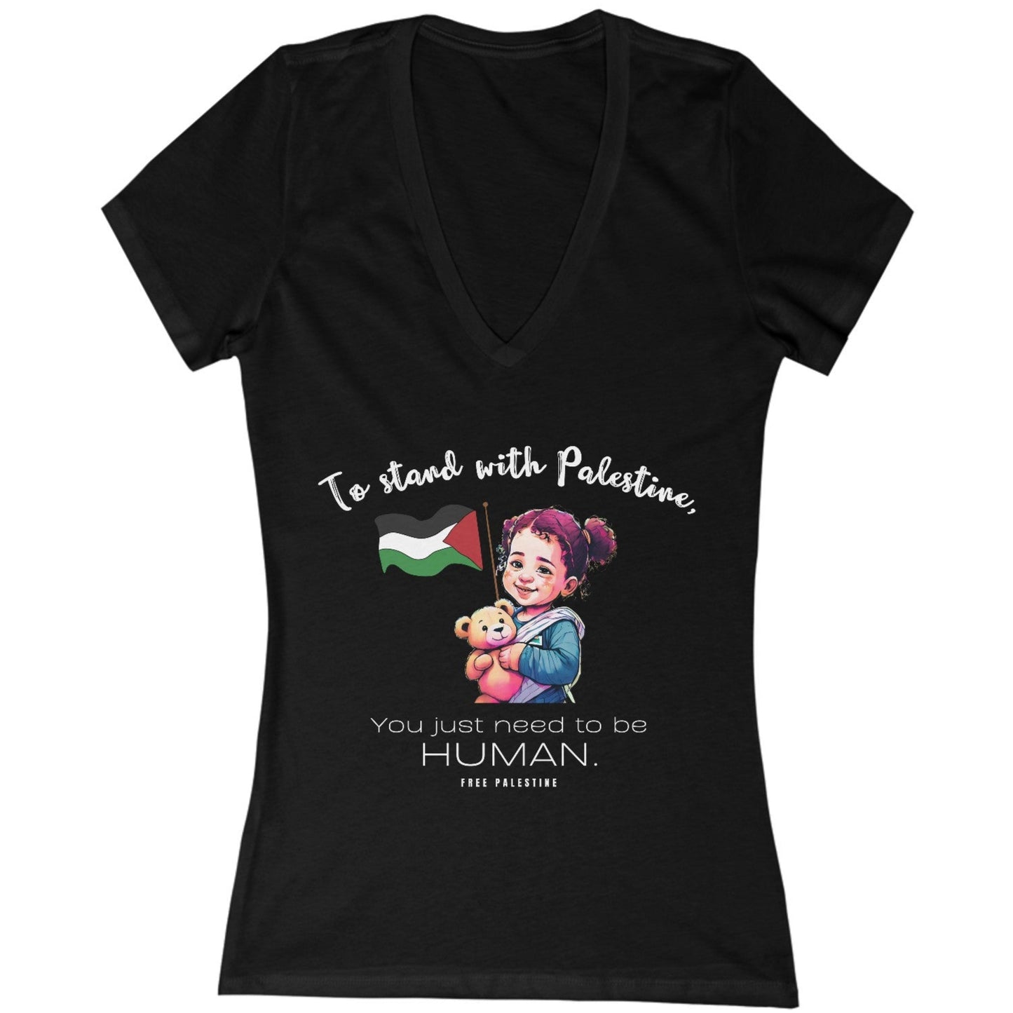 Human - Women's Deep V-Neck Tee