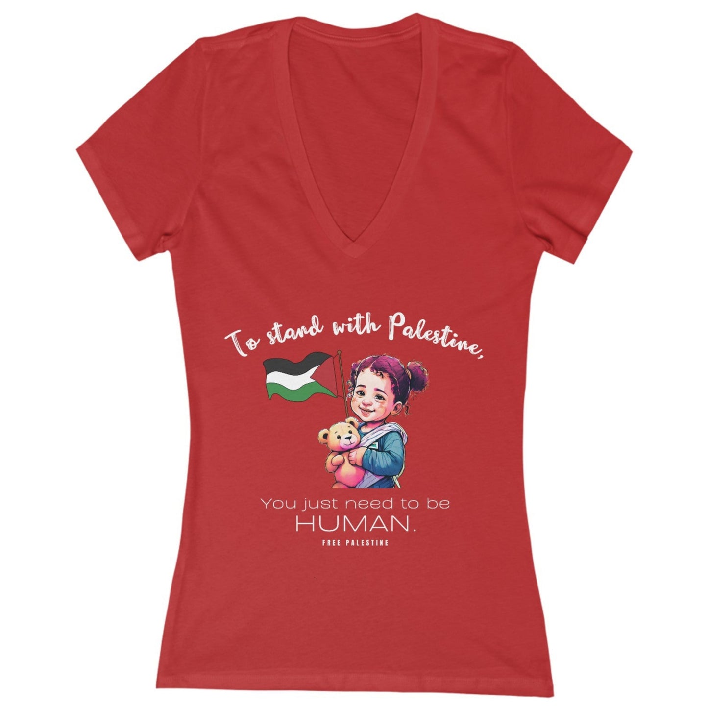 Human - Women's Deep V-Neck Tee