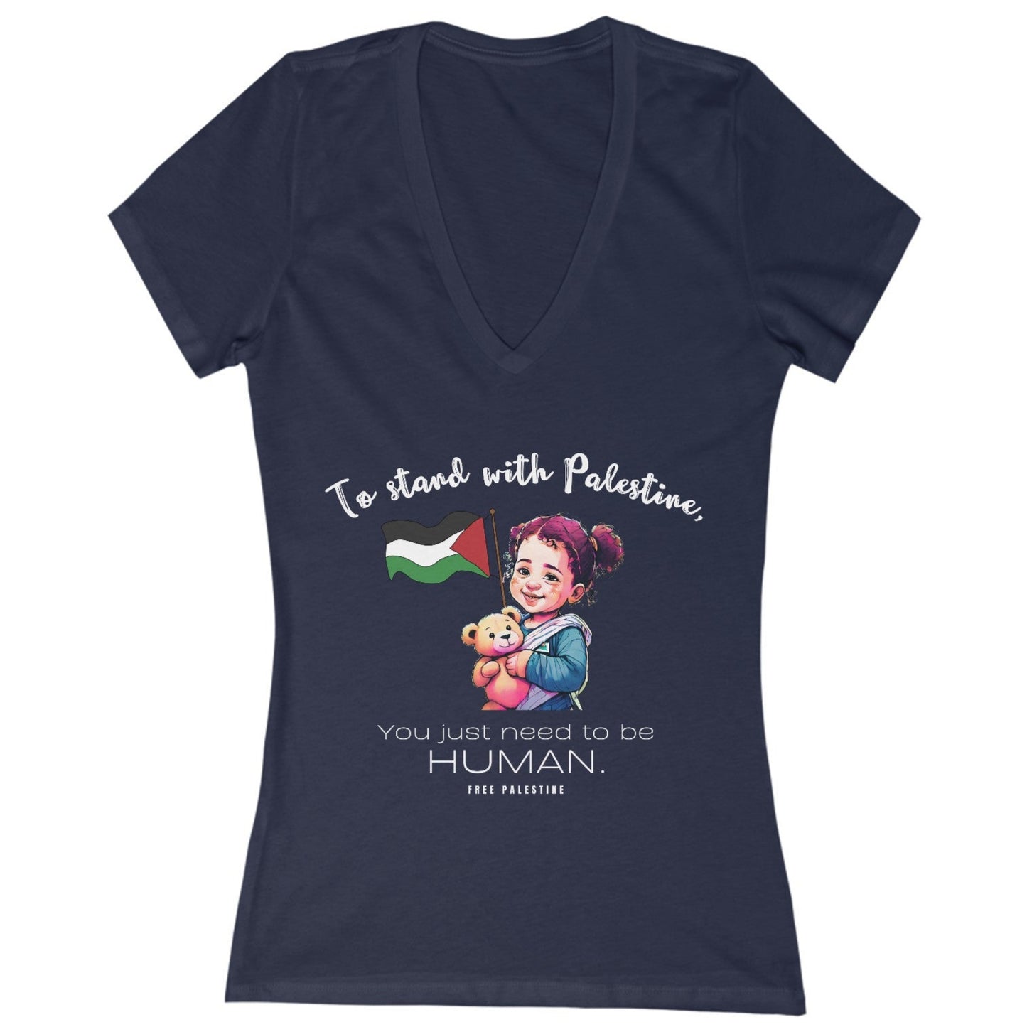 Human - Women's Deep V-Neck Tee
