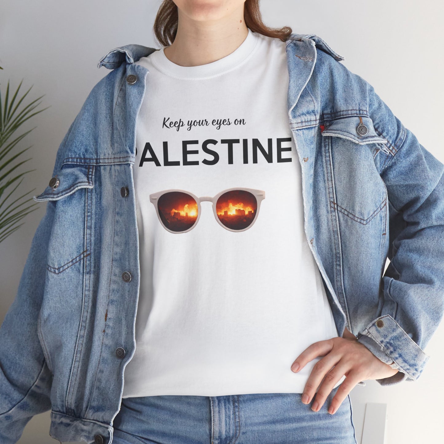 2 Eyes On Palestine - Unisex Cotton Tee