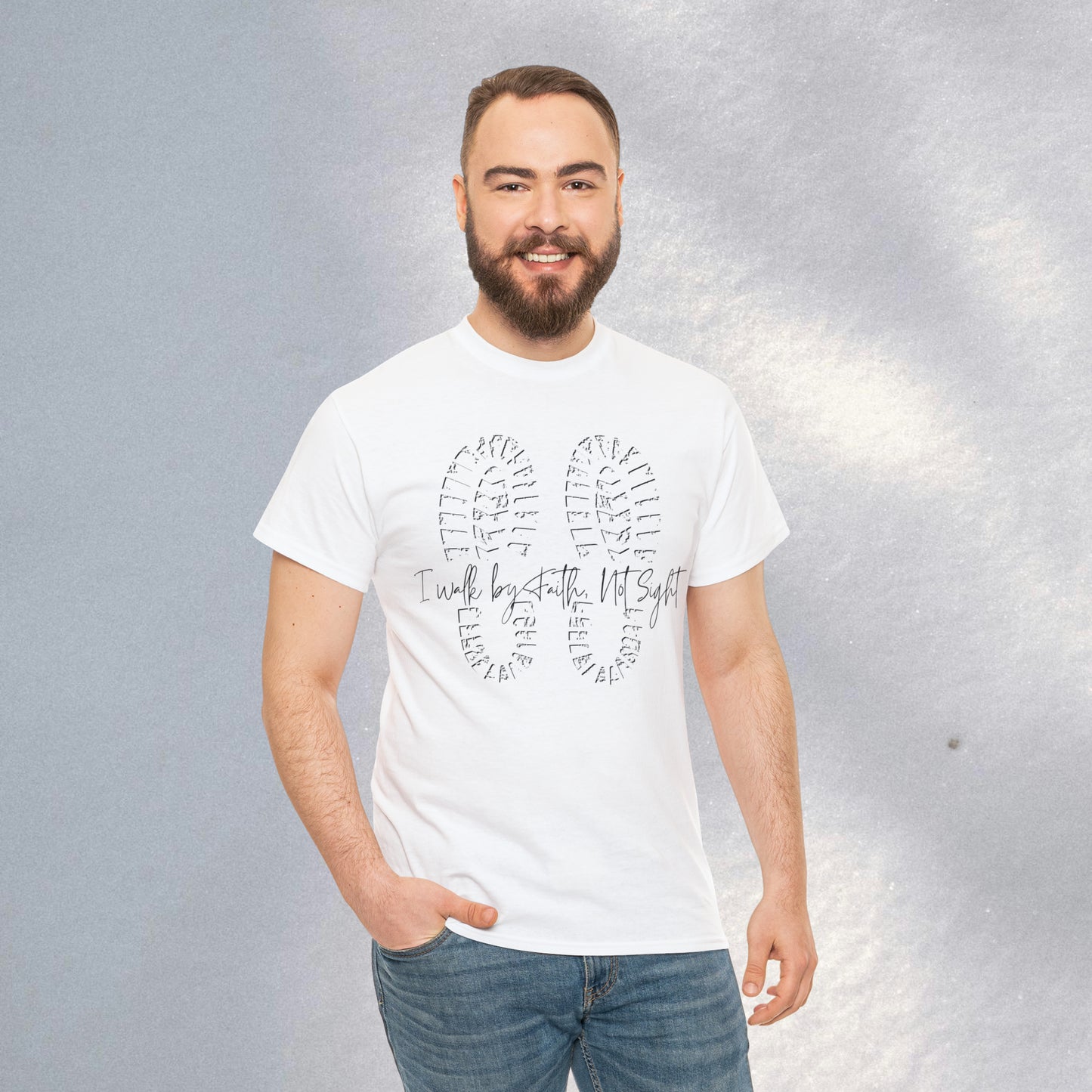 Walk By Faith - Heavy Cotton Tee (Unisex)