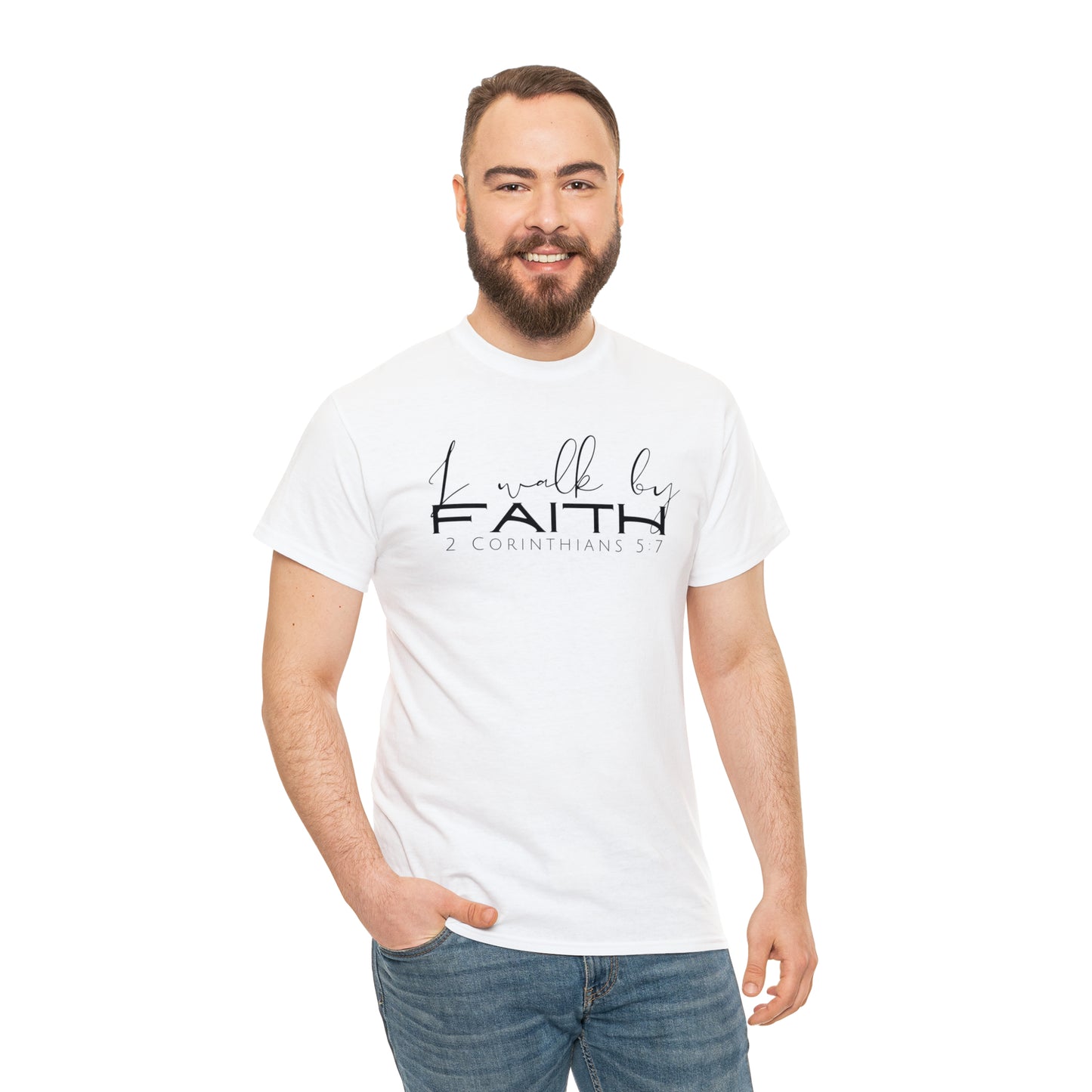 By Faith - Heavy Cotton Tee (Unisex)