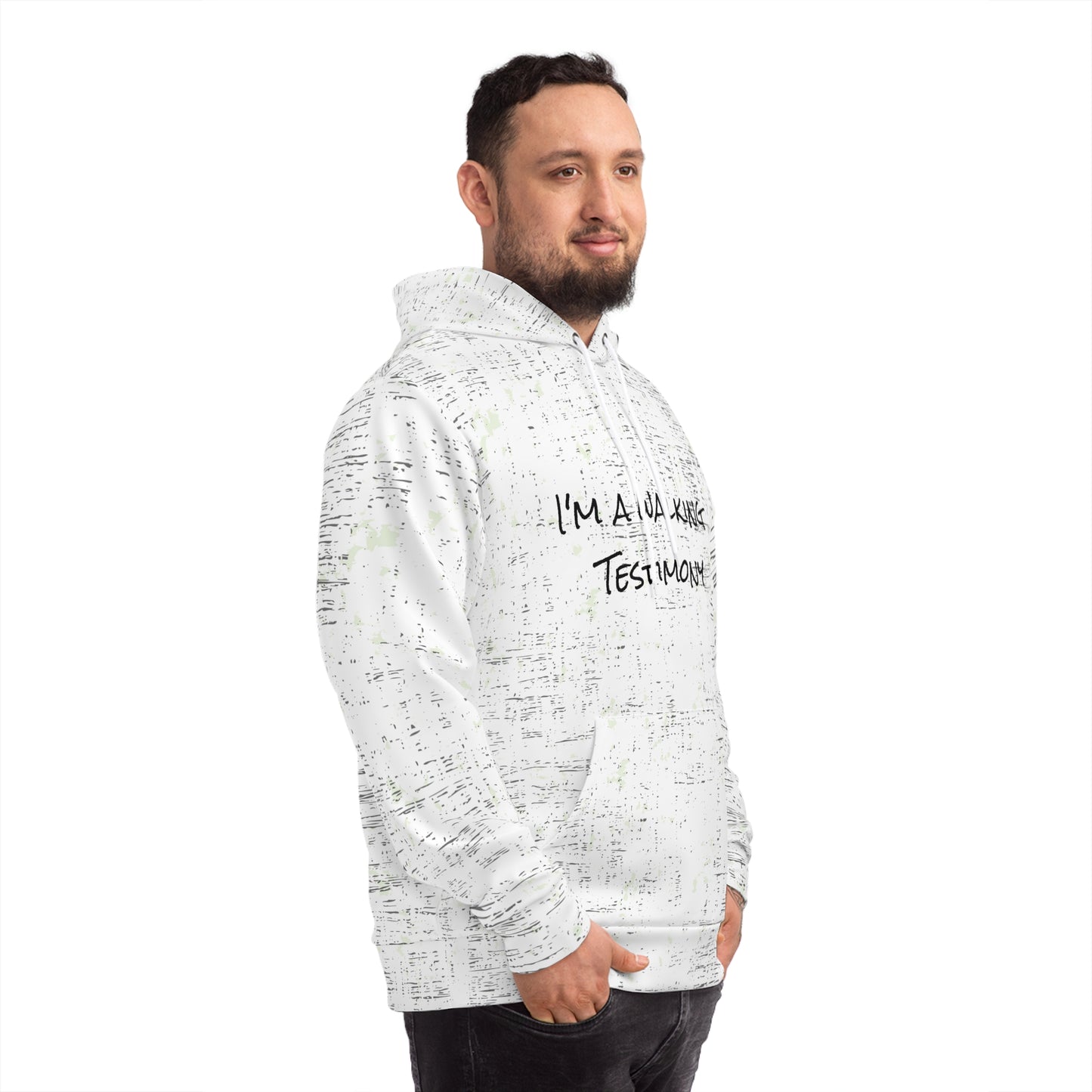 Walking Testimony (White) - Fashion Hoodie