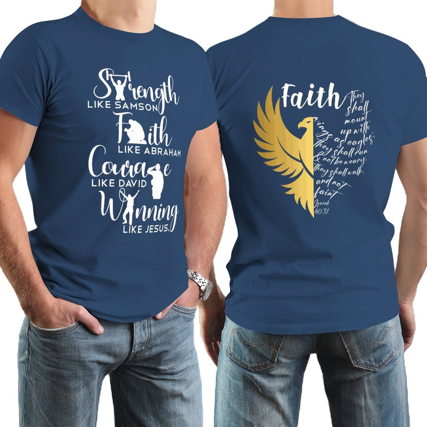 #Winning Like Jesus - Men's Cotton Tee Shirt
