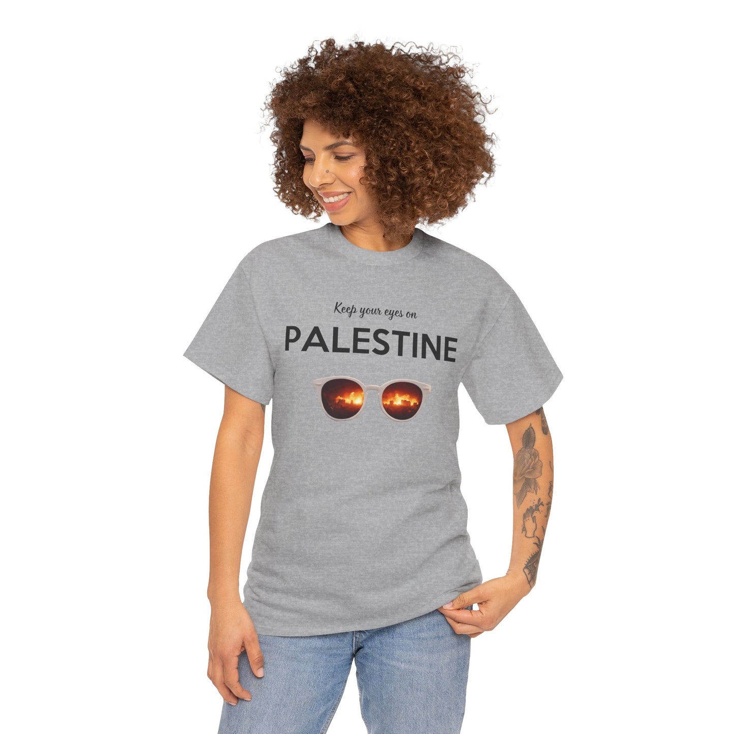 2 Eyes On Palestine - Unisex Cotton Tee