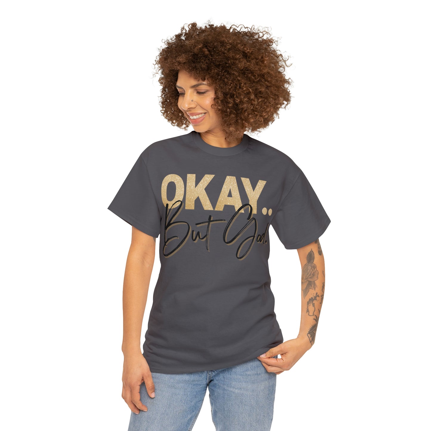 But God in Black - Heavy Cotton Tee (Unisex)