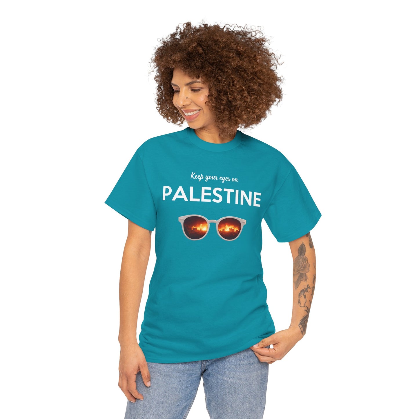 2 Eyes On Palestine - Unisex Cotton Tee