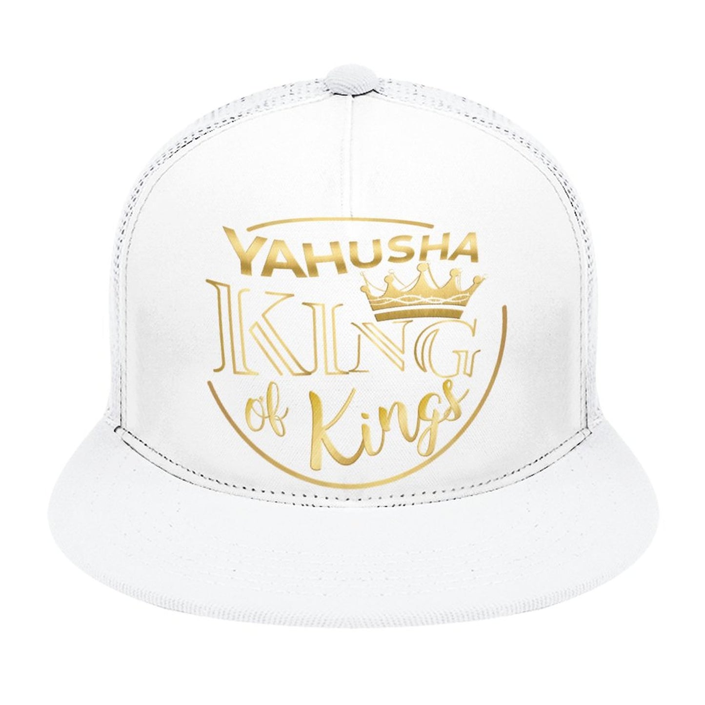 Yahusha, King of Kings - Flat Brim Trucker Hat