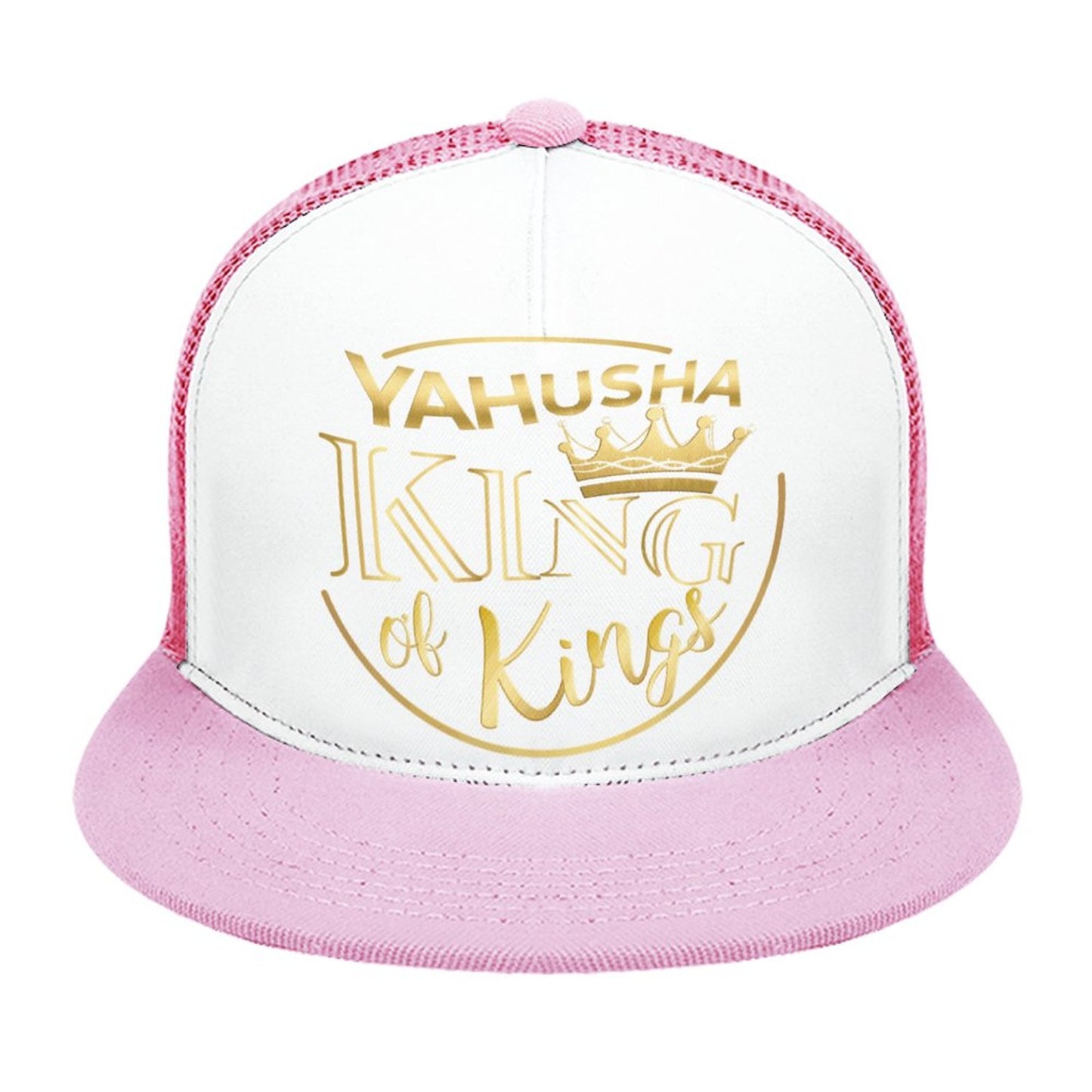 Yahusha, King of Kings - Flat Brim Trucker Hat