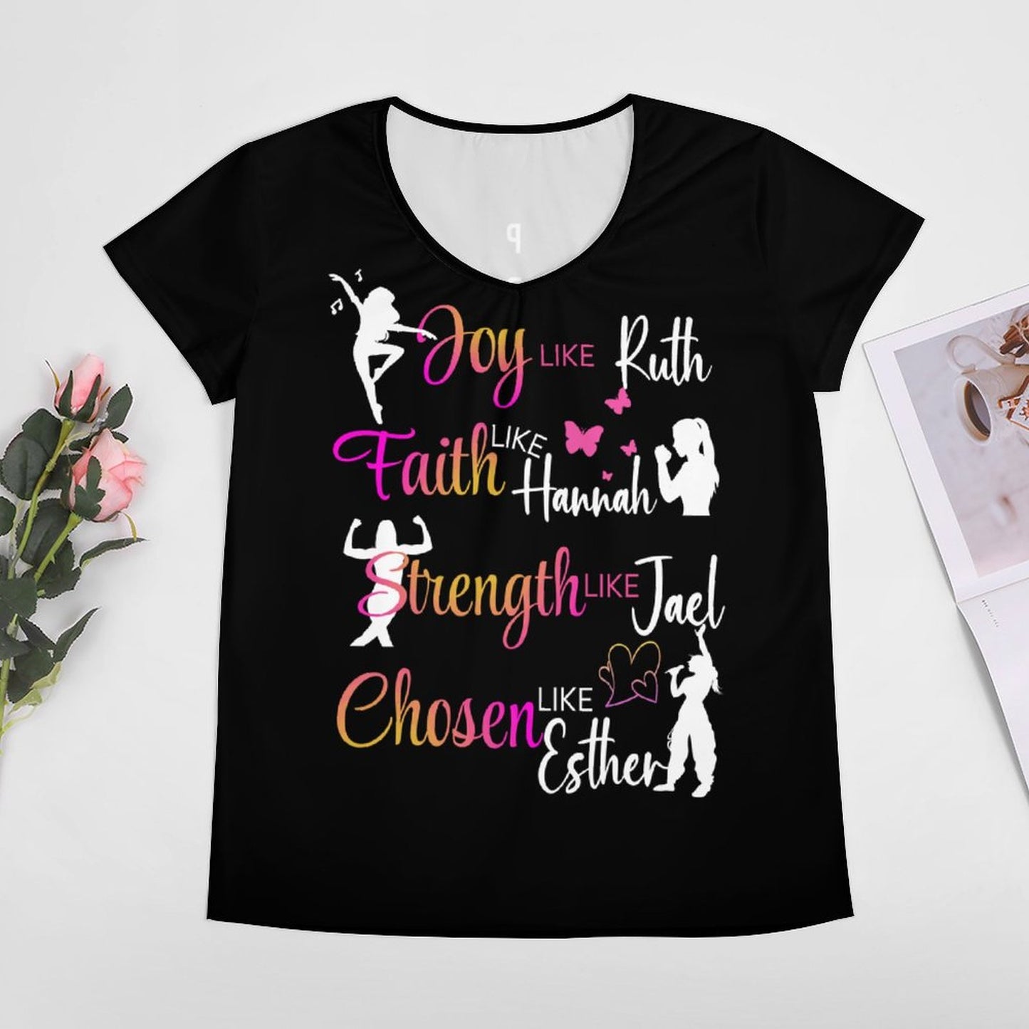 Chosen like Esther - Women's V-Neck T-Shirt