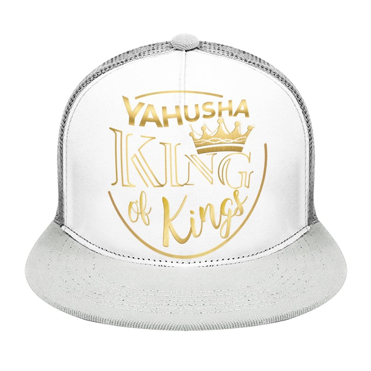 Yahusha, King of Kings - Flat Brim Trucker Hat