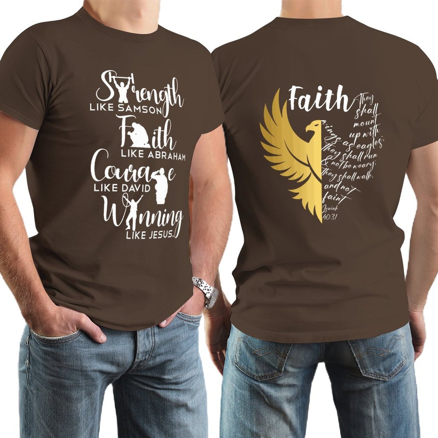 #Winning Like Jesus - Men's Cotton Tee Shirt