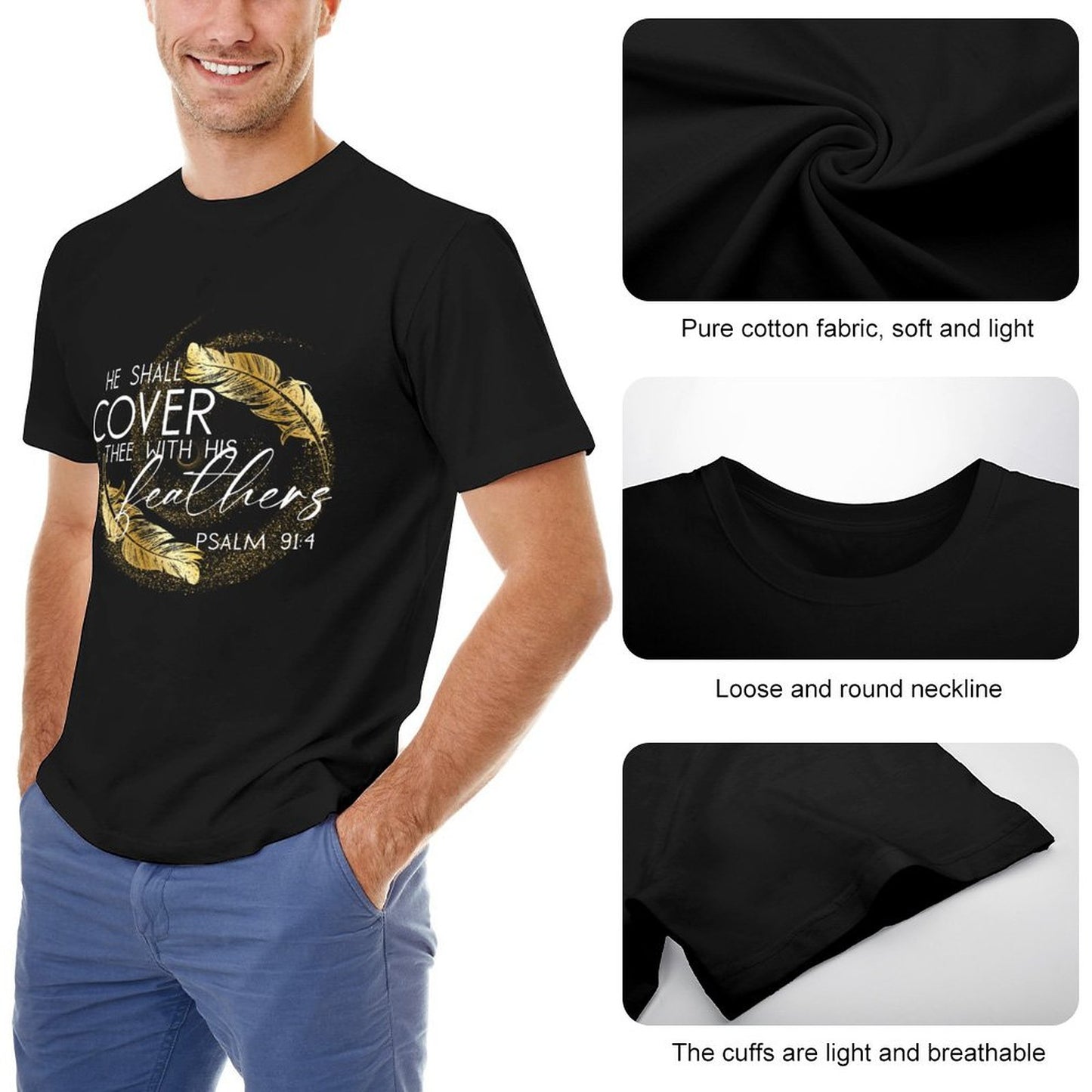 Covered in Feathers - Men's Cotton Tee Shirt
