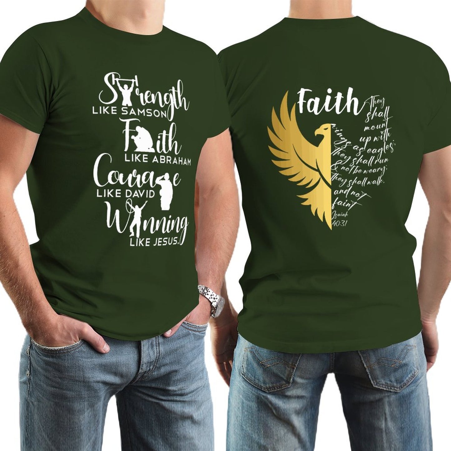 #Winning Like Jesus - Men's Cotton Tee Shirt