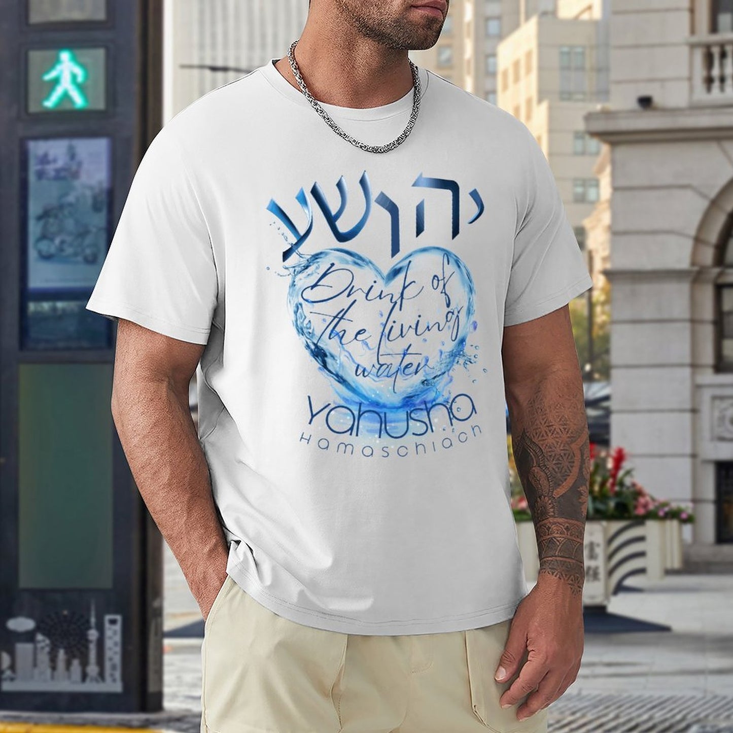 Yahusha, Living Waters - Men's Tee Shirt