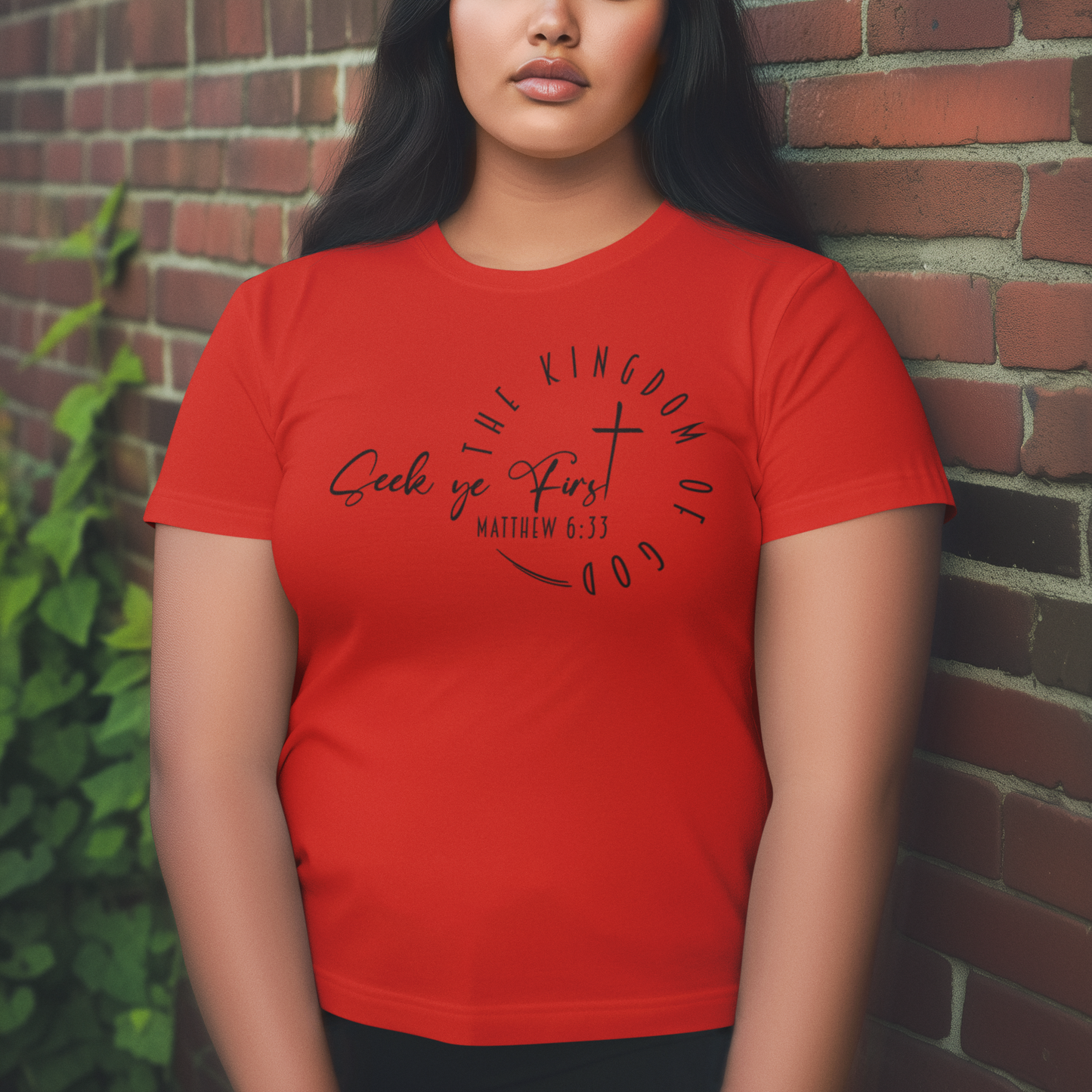 Minimalist, Seek Ye First - Women's 100% Cotton Tee