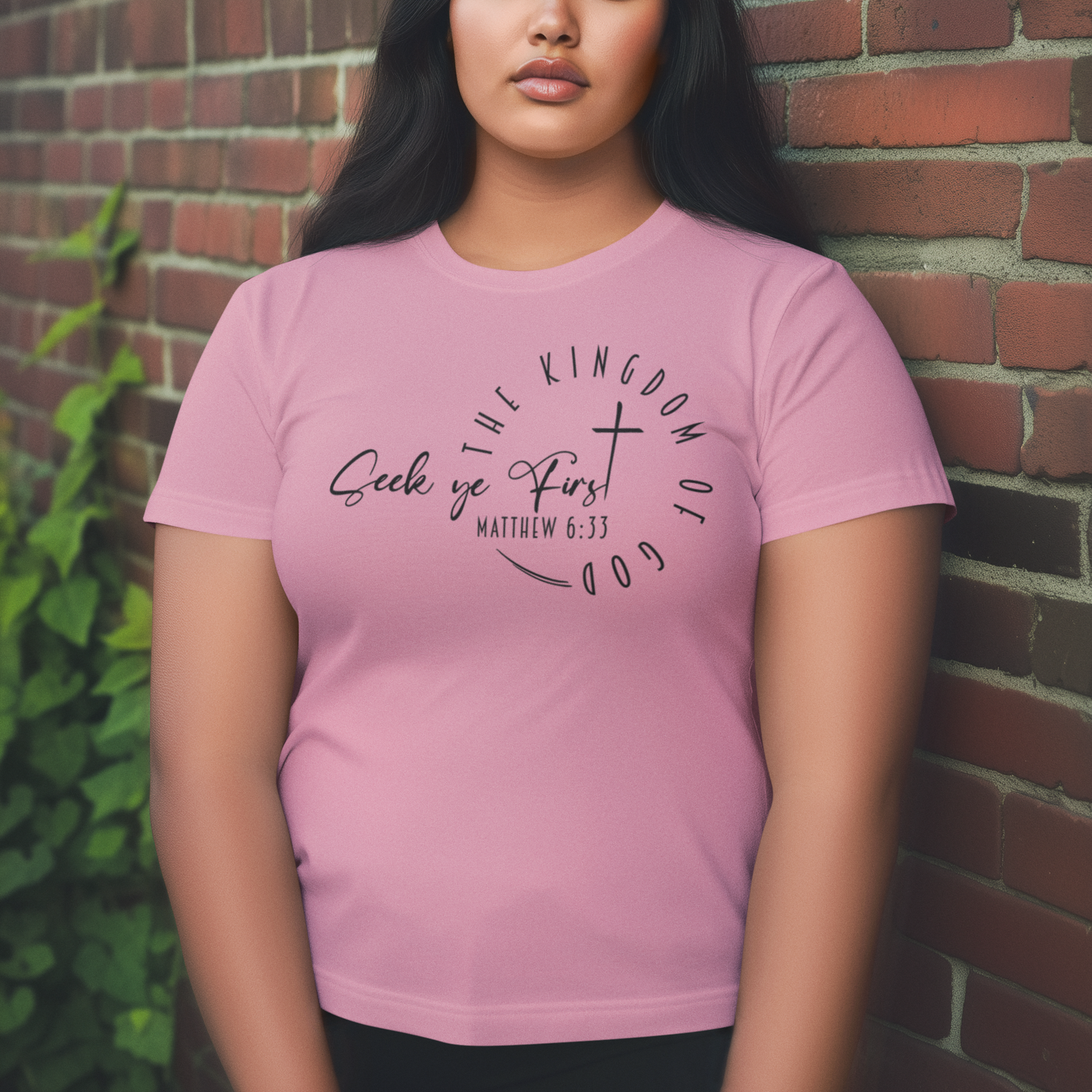Minimalist, Seek Ye First - Women's 100% Cotton Tee