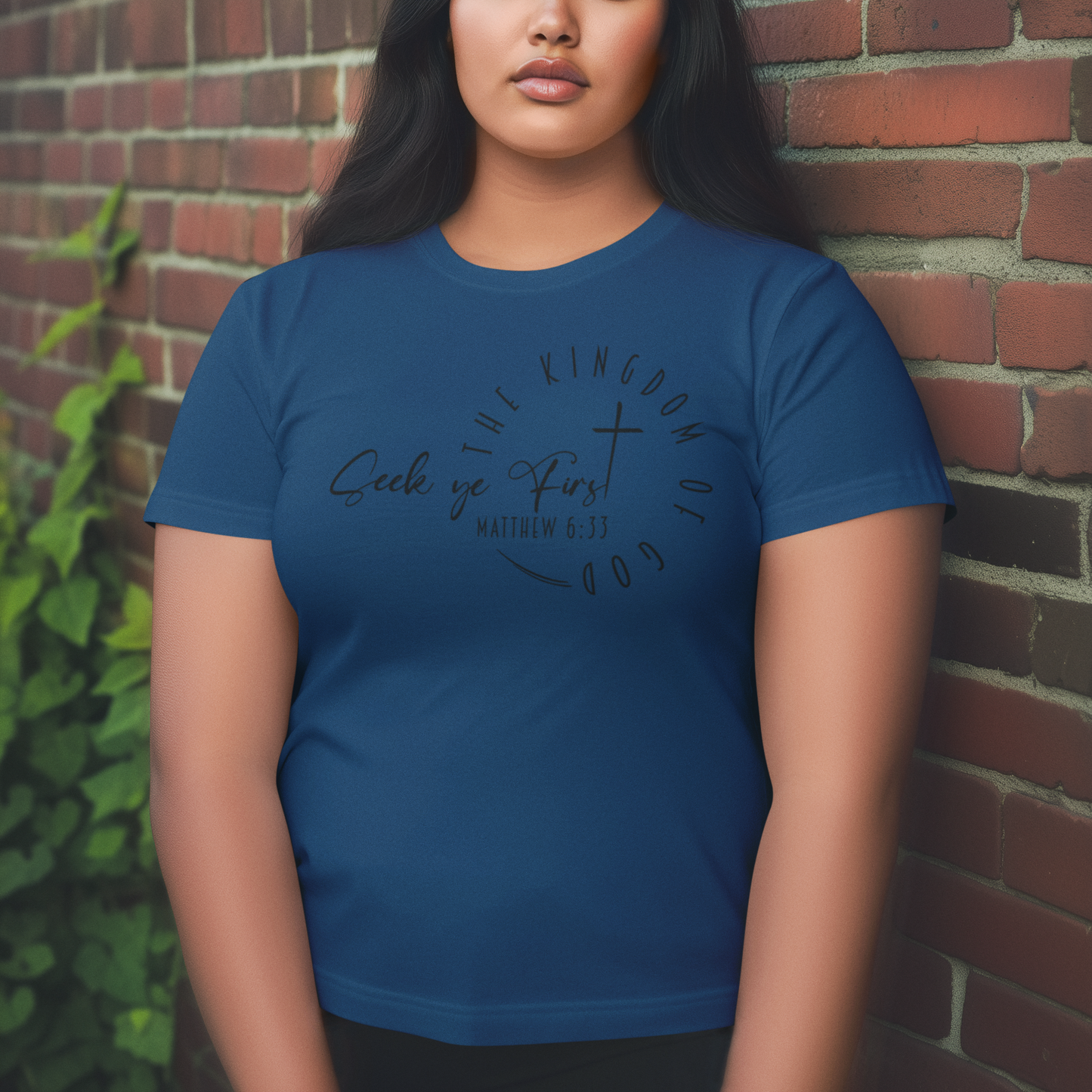 Minimalist, Seek Ye First - Women's 100% Cotton Tee