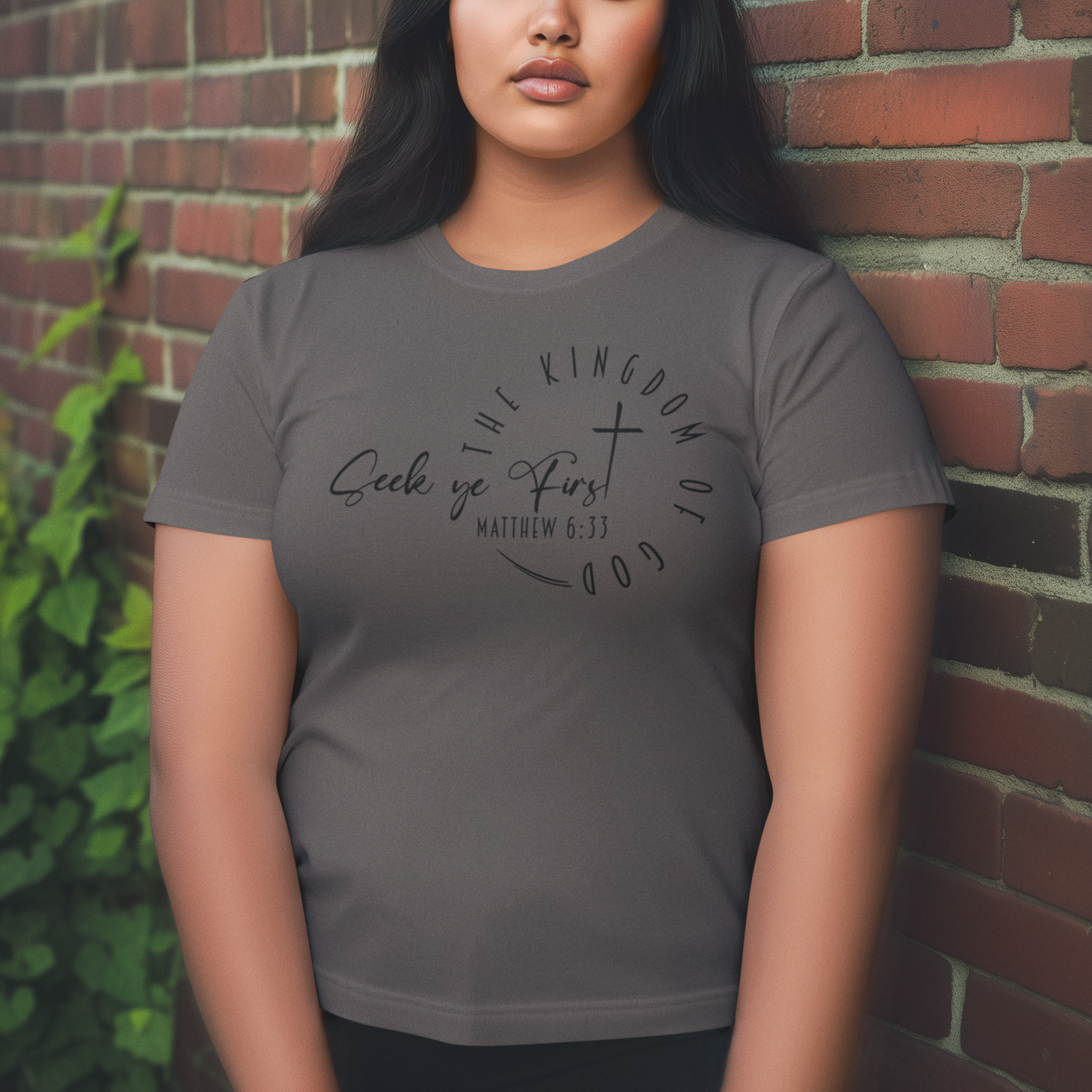 Minimalist, Seek Ye First - Women's 100% Cotton Tee