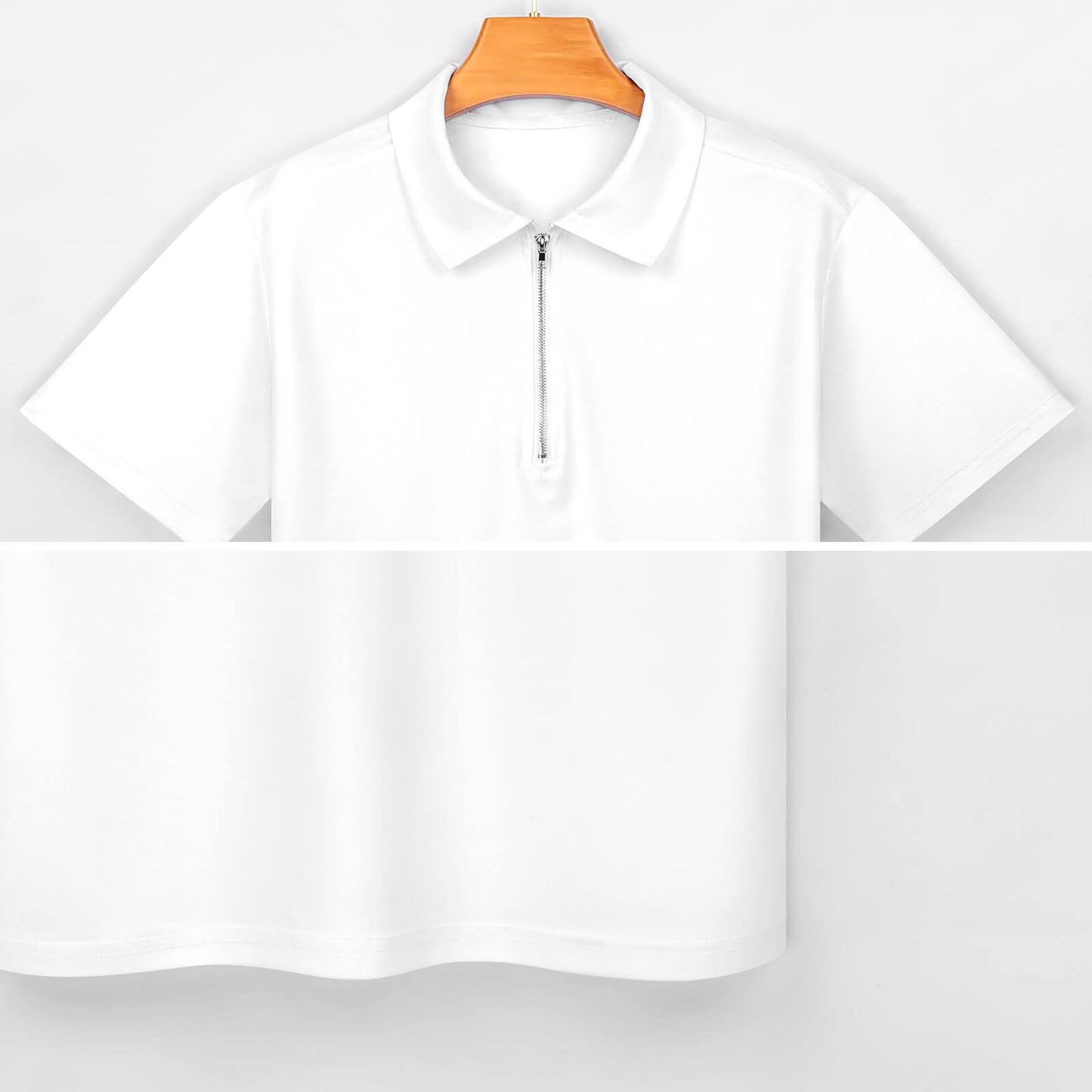 Living Waters, Yahusha - Men's Short Sleeve POLO Shirt with Zipper