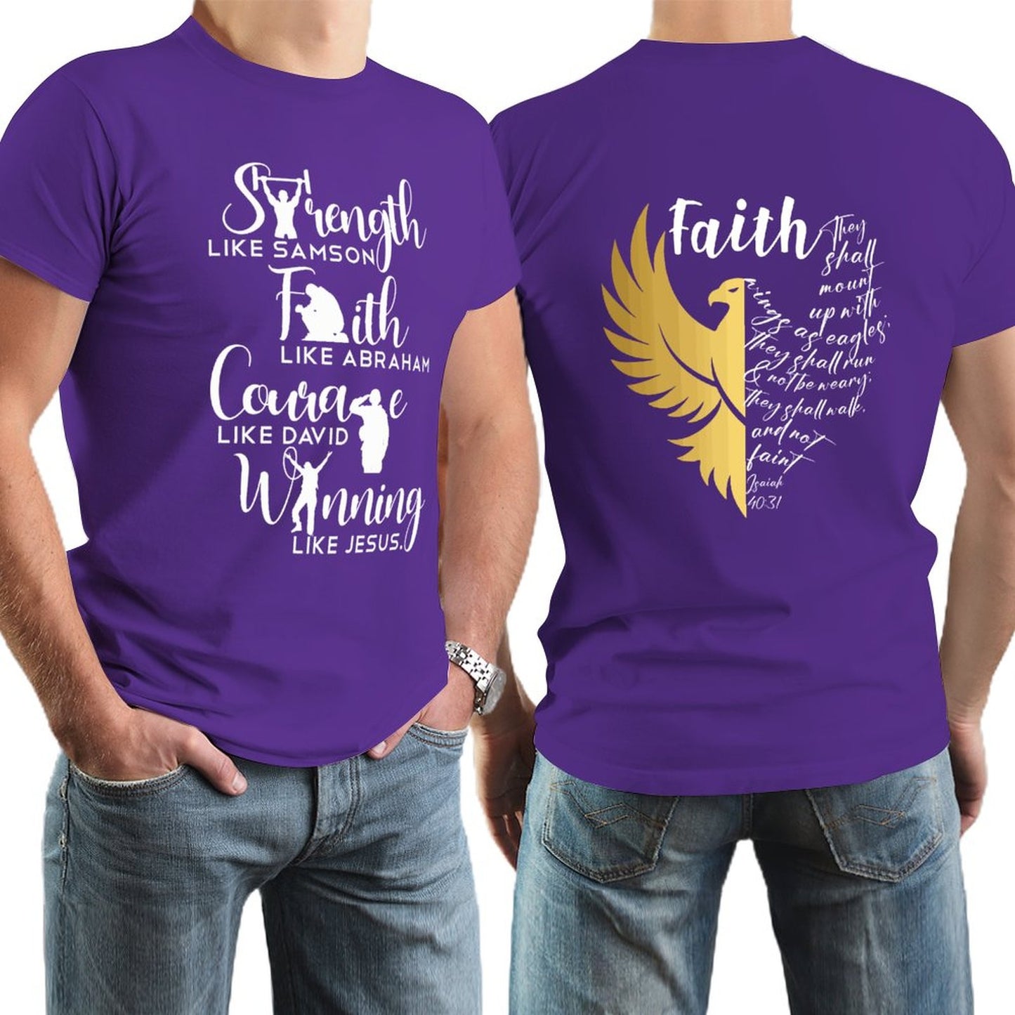 #Winning Like Jesus - Men's Cotton Tee Shirt