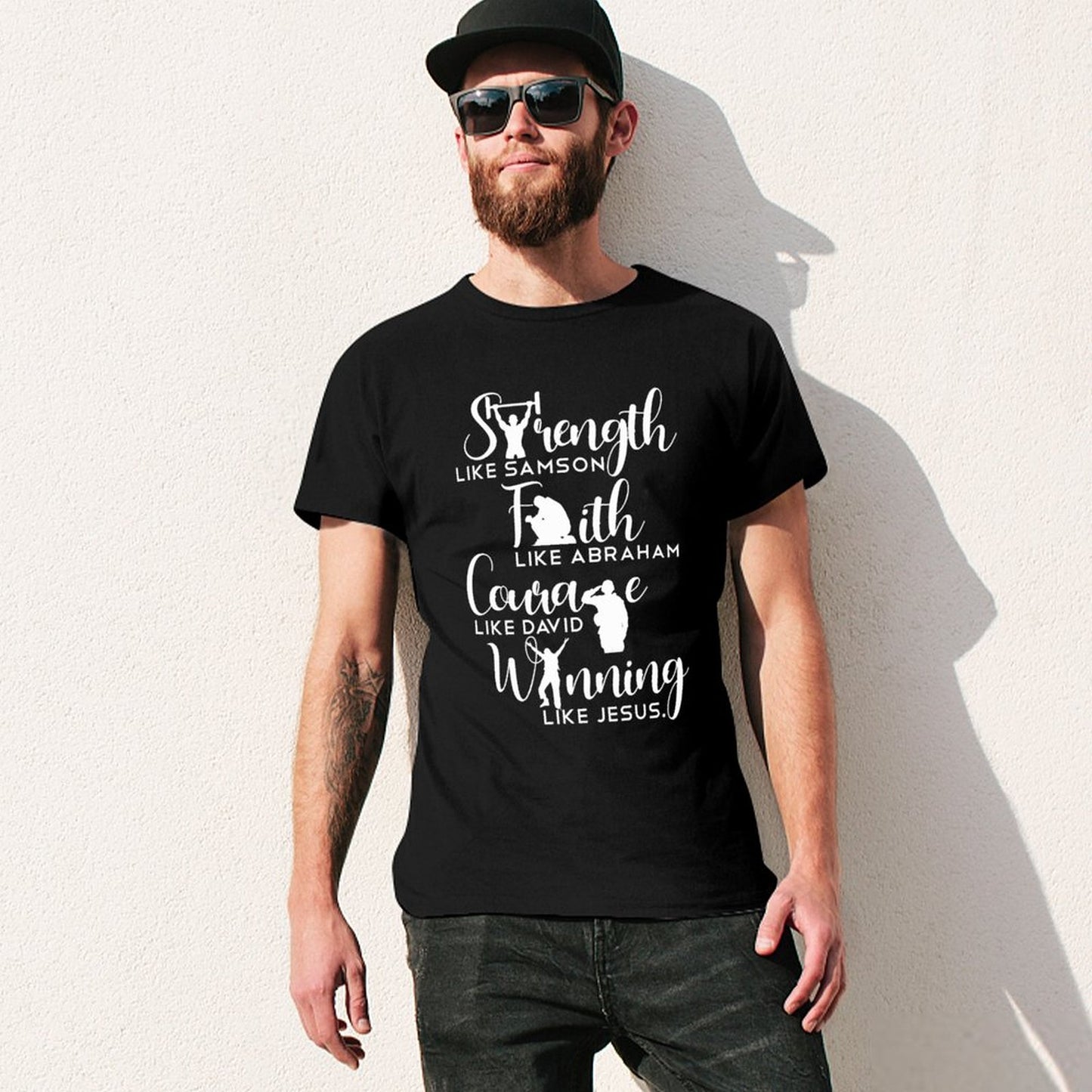 #Winning Like Jesus - Men's Cotton Tee Shirt