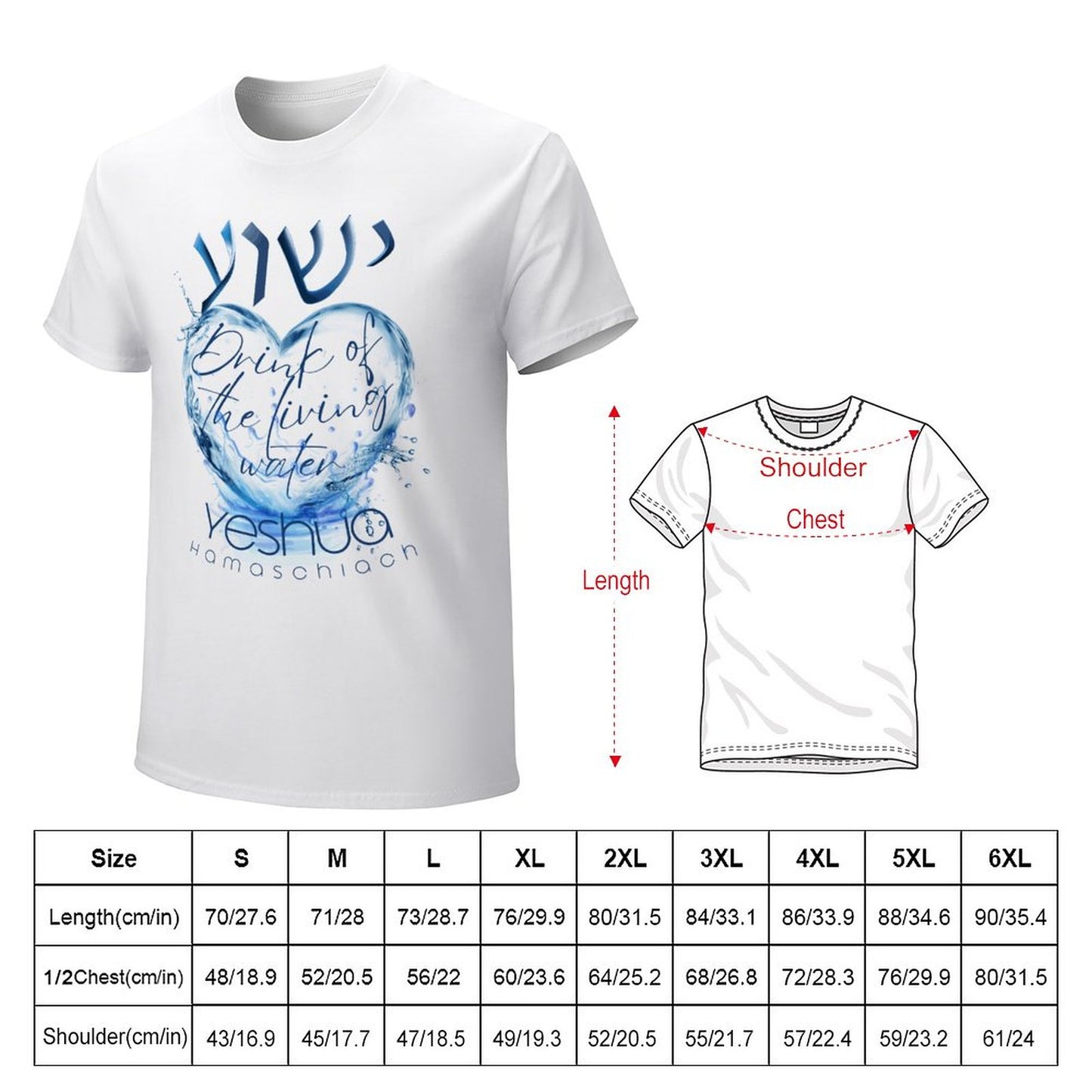 YESHUA, Living Waters - Men's Tee Shirt