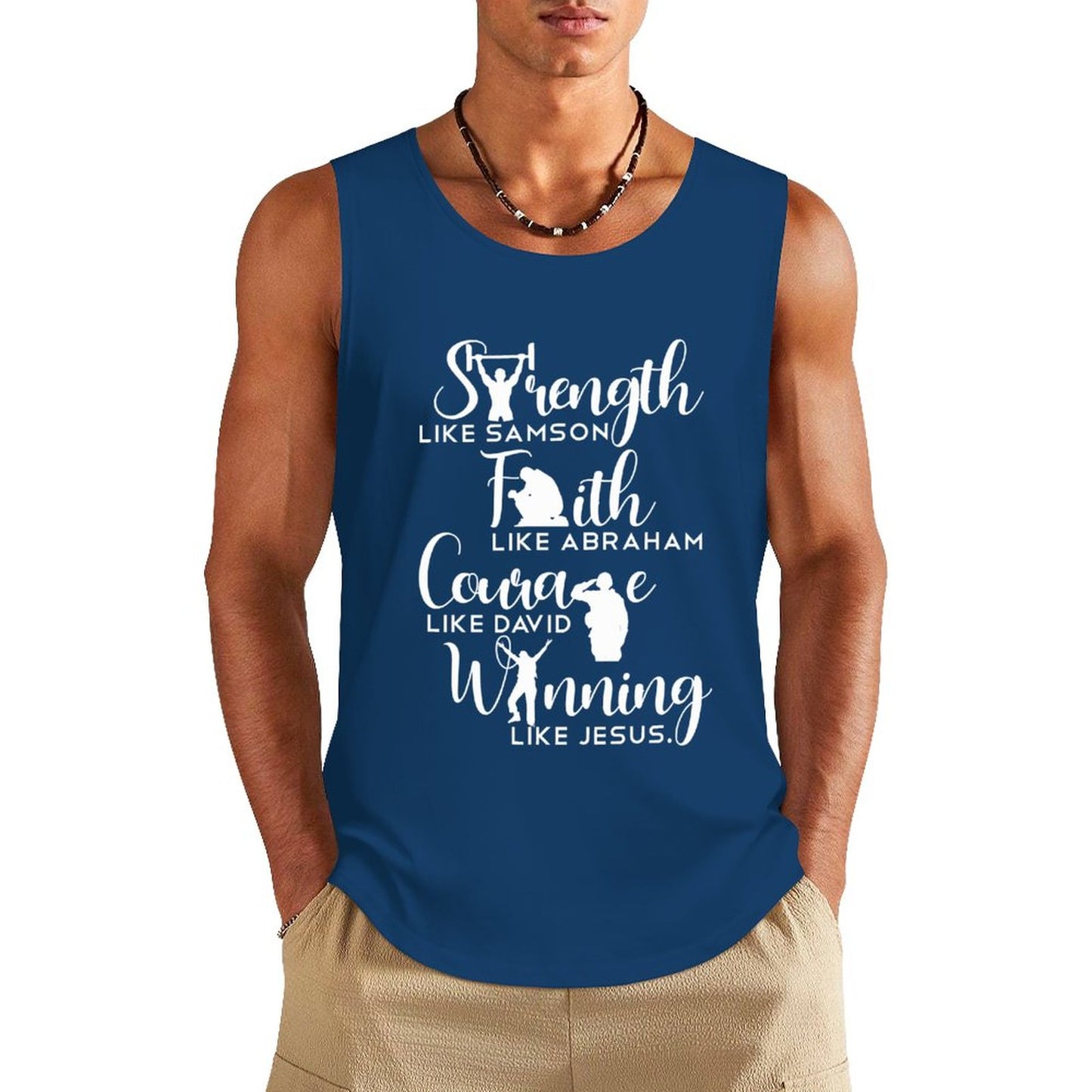 #Winning Like Jesus - Men's Cotton Tank Top