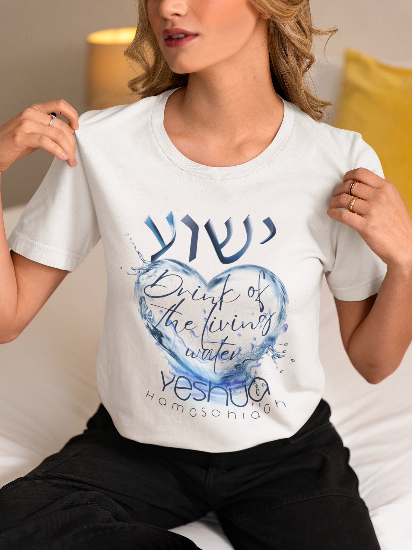 YESHUA, Living Waters - Women's 100% Cotton Tee