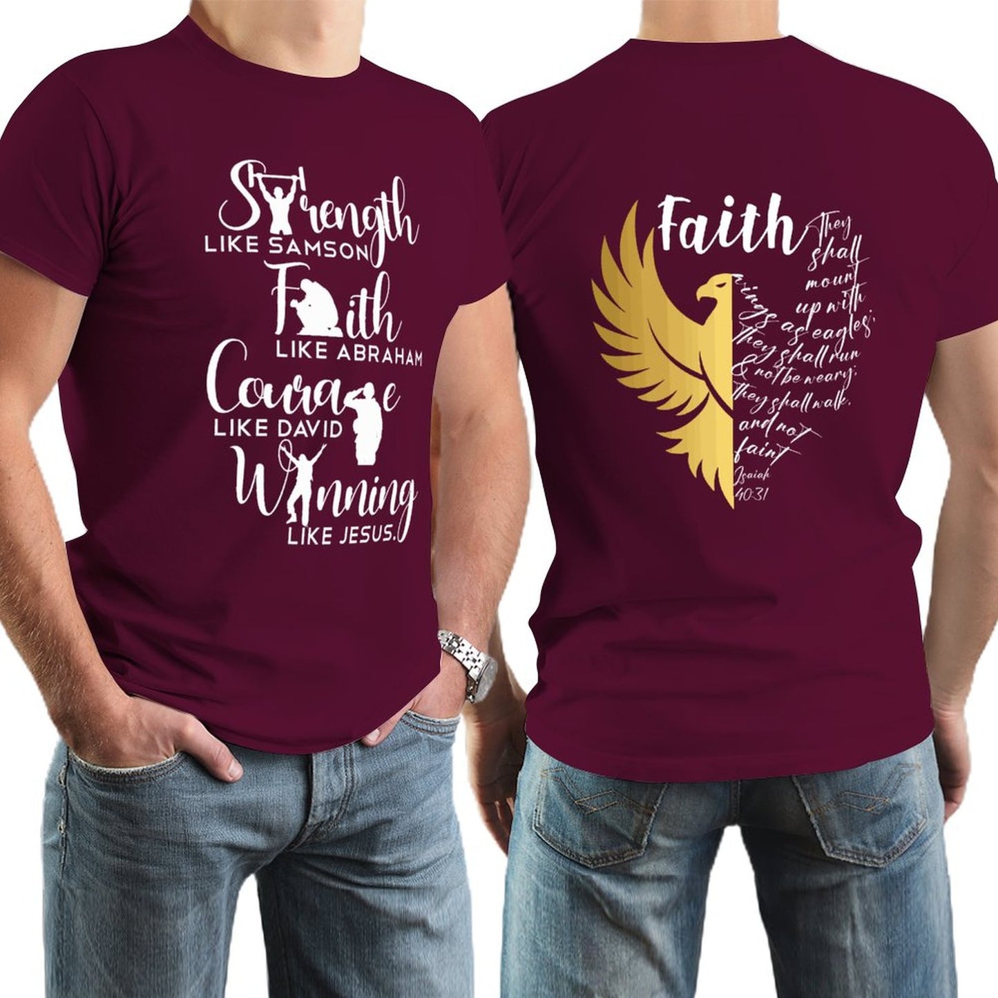 #Winning Like Jesus - Men's Cotton Tee Shirt