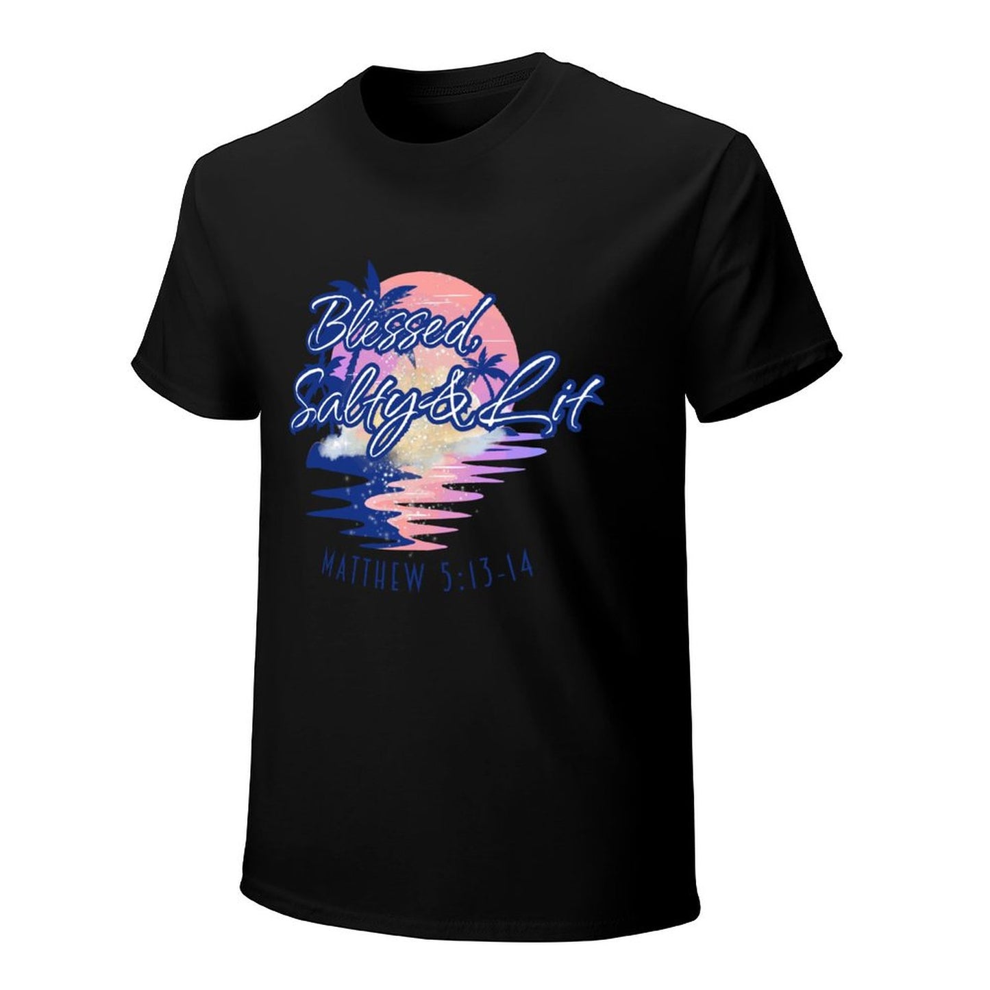 Blessed, Salty & Lit - Men's Cotton Tee Shirt