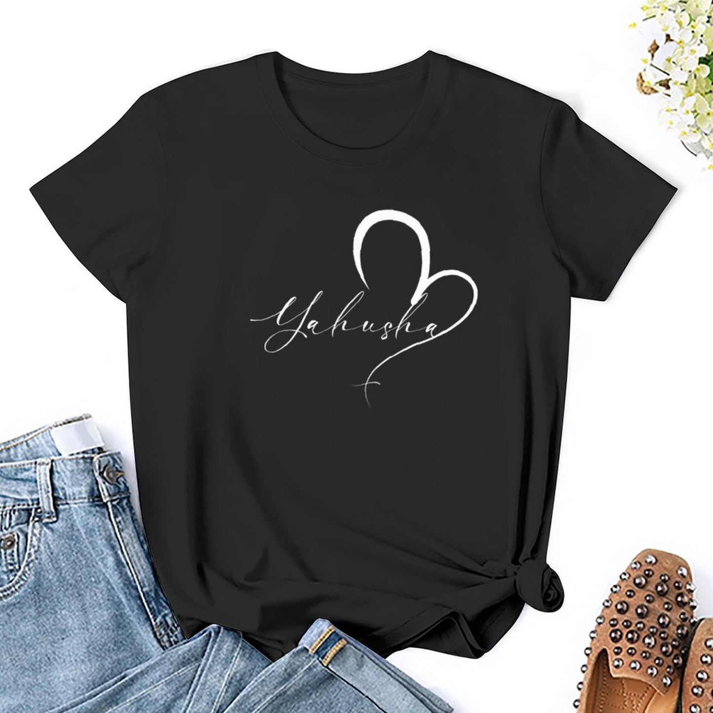 Minimalist, Yahusha - Women's 100% Cotton Tee