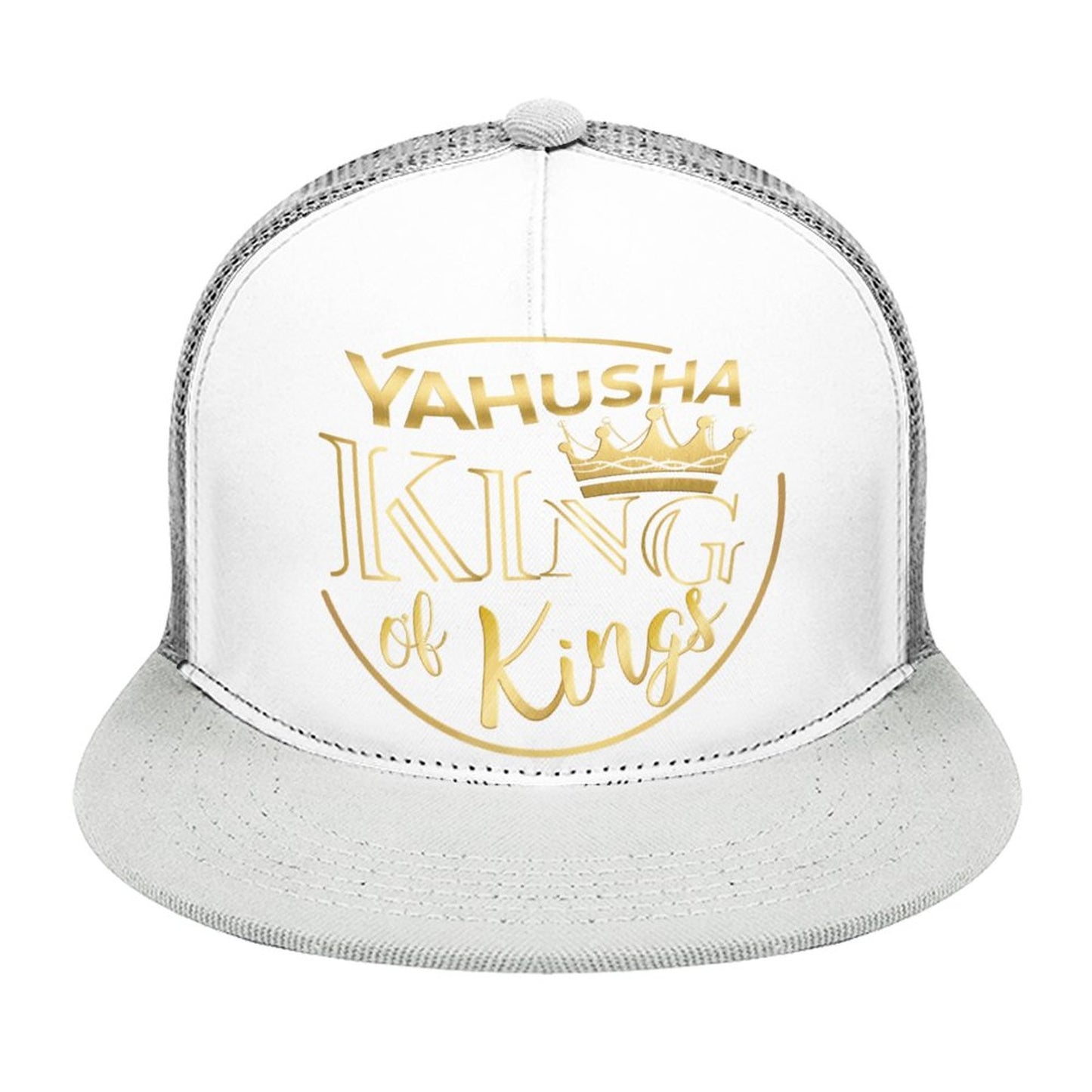 Yahusha, King of Kings - Flat Brim Trucker Hat