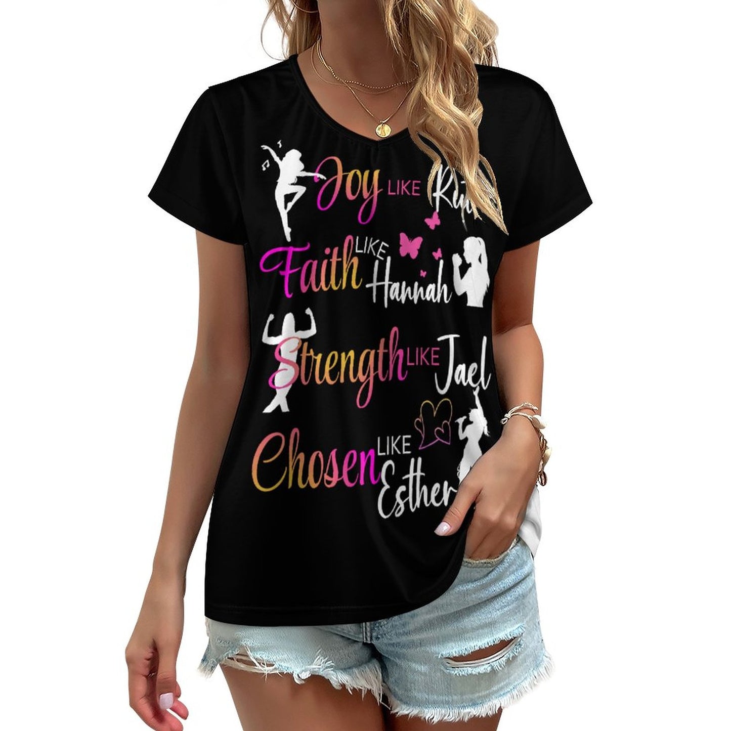 Chosen like Esther - Women's V-Neck T-Shirt
