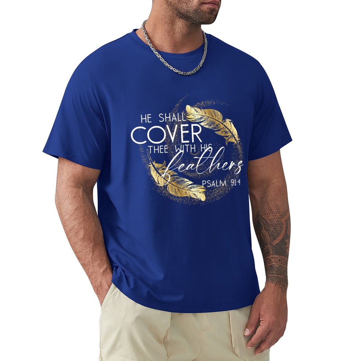 Covered in Feathers - Men's Cotton Tee Shirt