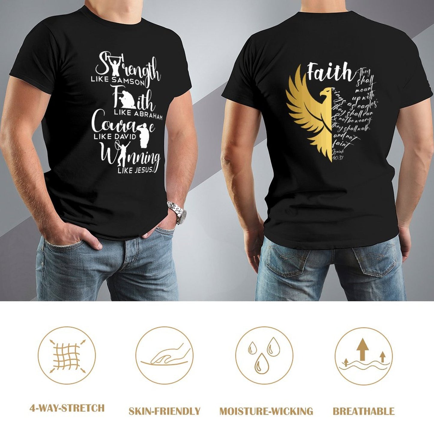 #Winning Like Jesus - Men's Cotton Tee Shirt